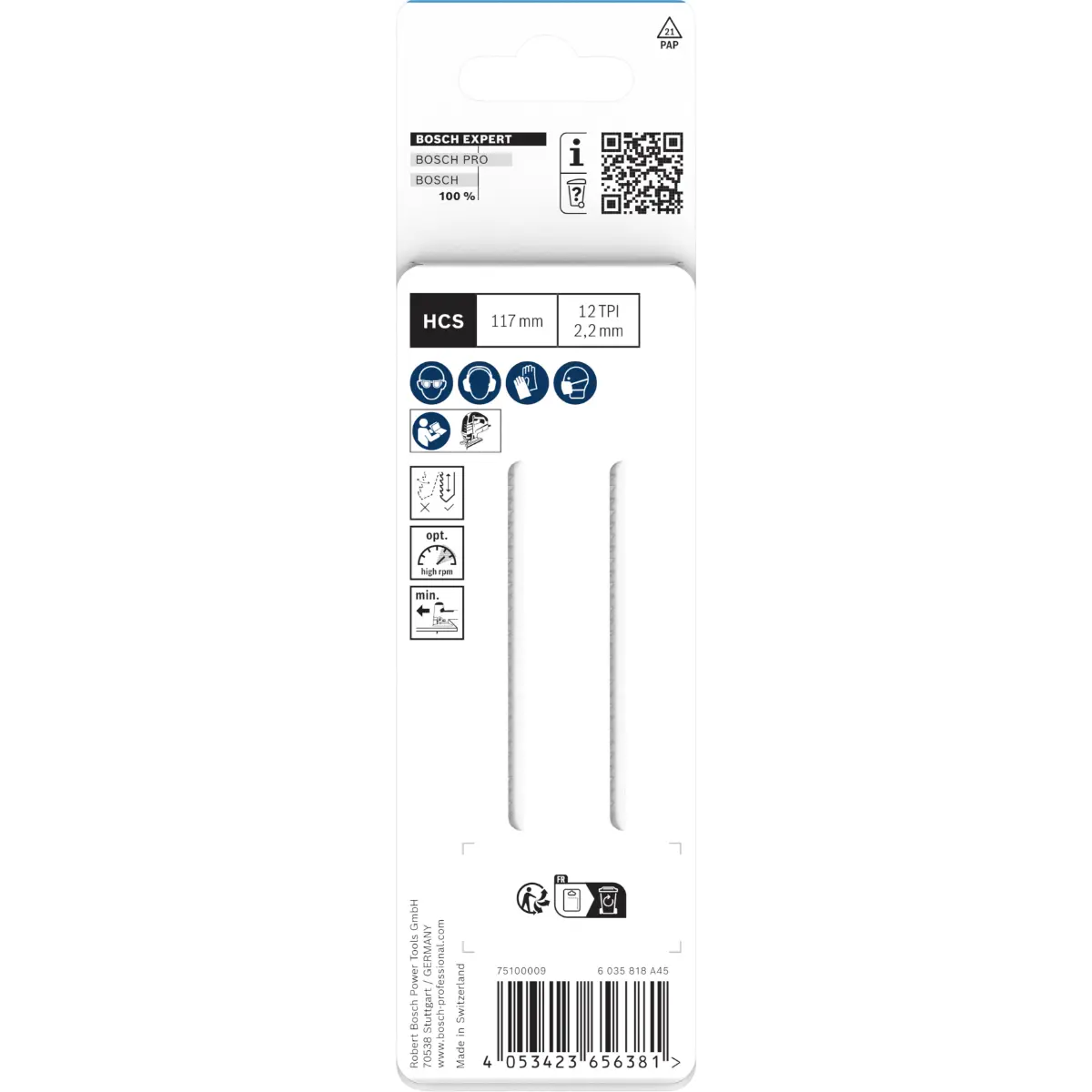 Bosch EXPERT Wood 2-side clean T308BOP Stichsägeblatt, 2-tlg.