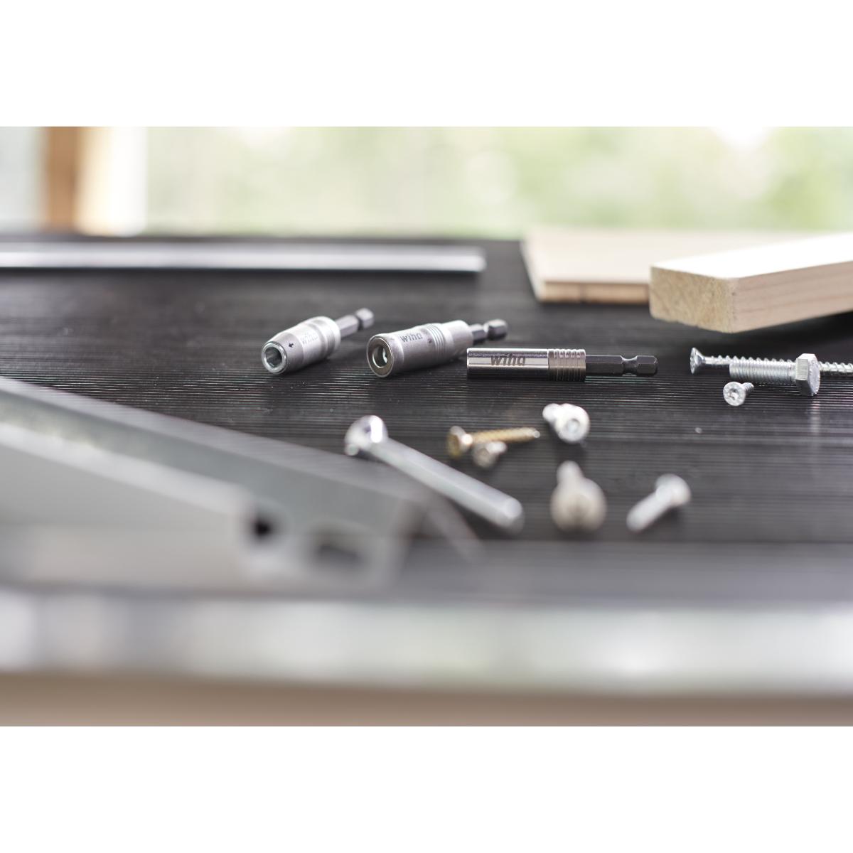 Wiha Bithalter MagicFlip Force magnetisch mit Ringmagnet, 1/4 zoll in Box Starke Haltekraft und einhändige Bedienbarkeit.