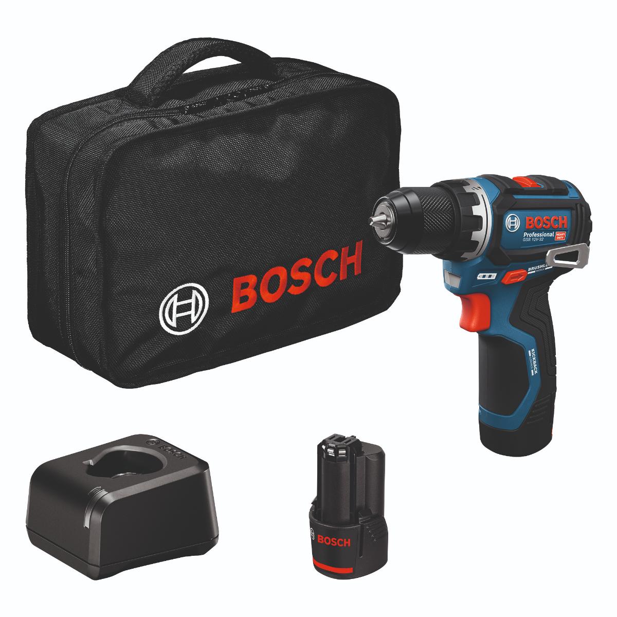 Bosch Akku-Bohrschrauber GSR 12V-32, 2 x GBA 12V 2.0Ah, Werkzeugtasche Bosch Akku-Bohrschrauber GSR 12V-32, 2 x GBA 12V 2.0Ah, Werkzeugtasche