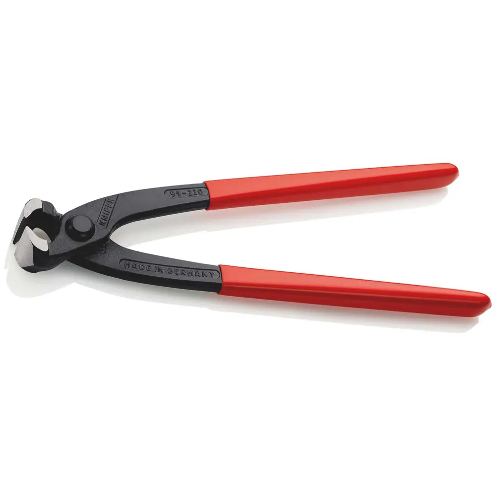 KNIPEX Monierzange (Rabitz- oder Flechterzange) mit Kunststoff überzogen schwarz atramentiert 220 mm