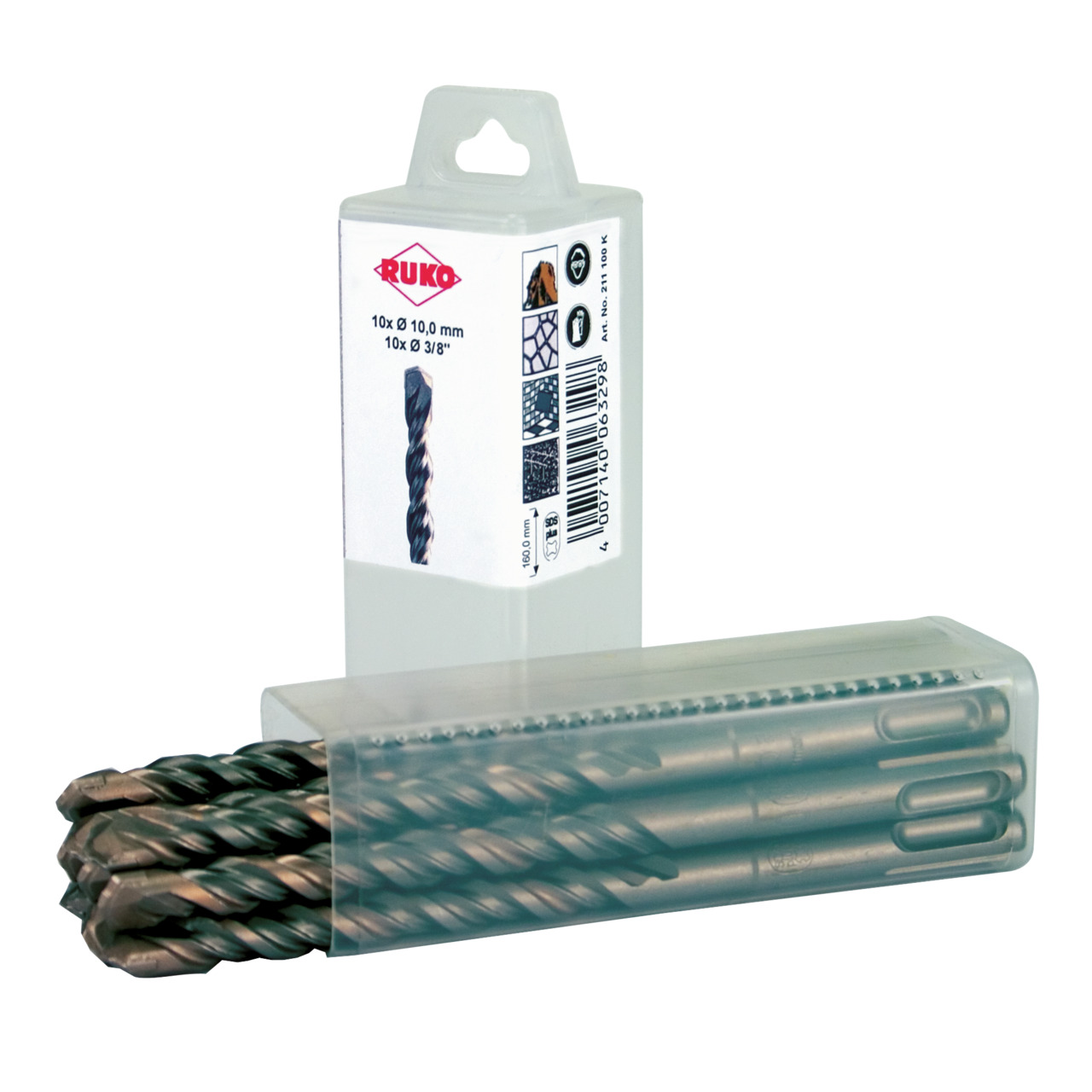 RUKO SDS-plus Hammerbohrer mit 2 Schneiden in Kunstoffverpackung