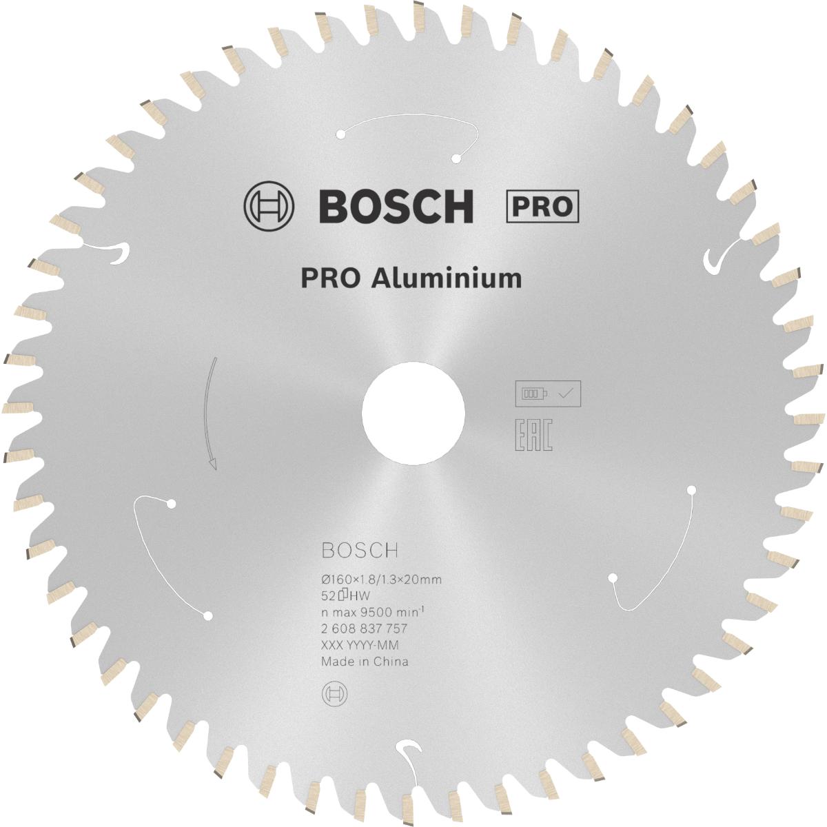 Bosch PRO Akku-Kreissägeblatt Standard for Aluminium 184 x 2/1,5 x 16, 56 Zähne