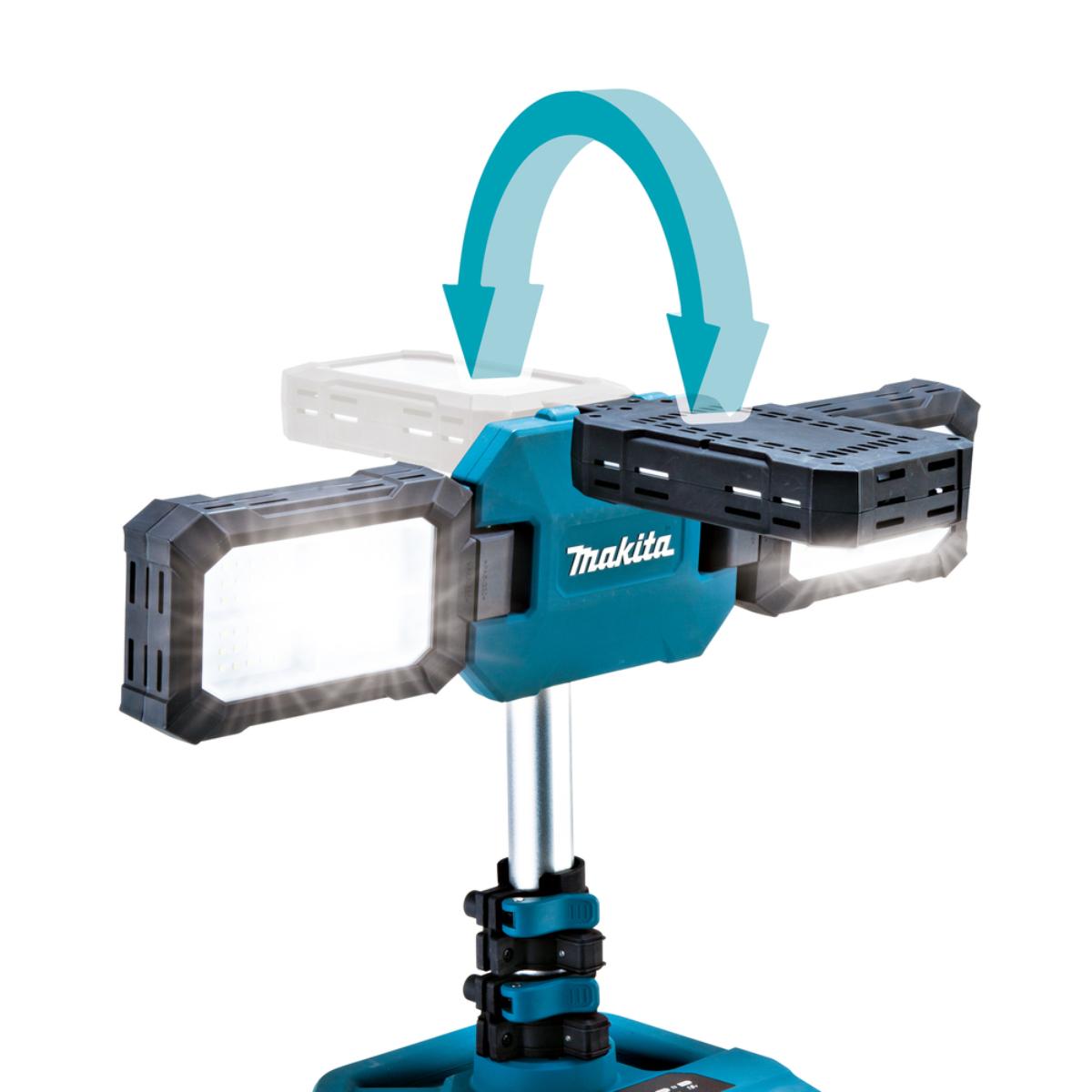 Makita Akku-LED-Baustrahler 40V max. 18V 1.100-15.000 lm 400-5.000 lx IP56