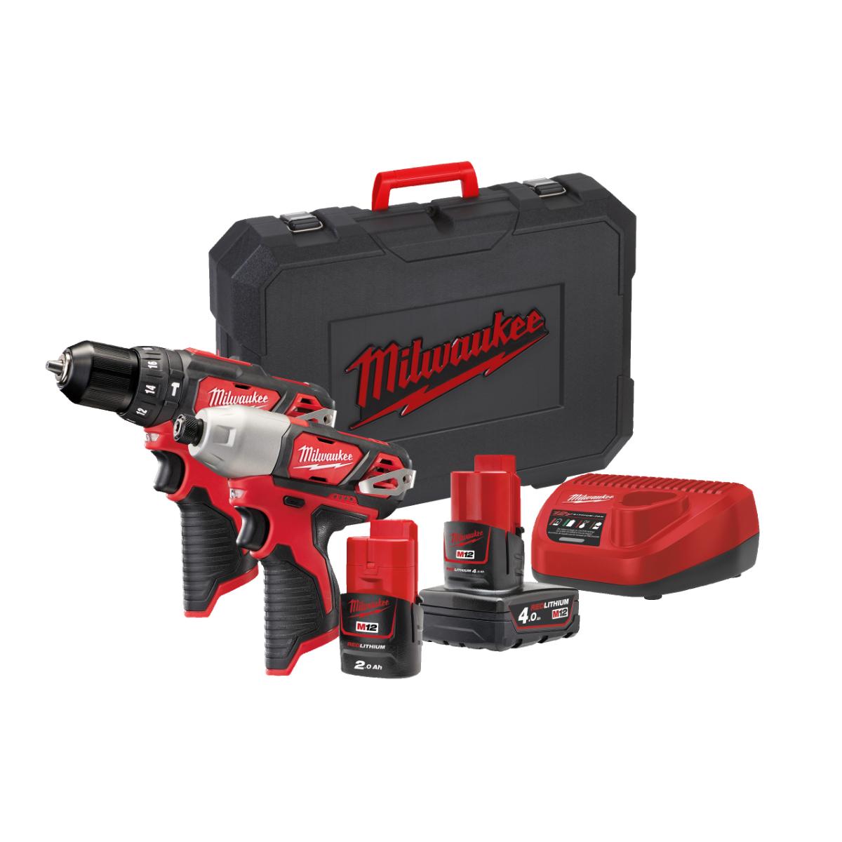 Milwaukee M12 Set M12 BPP2B-421C