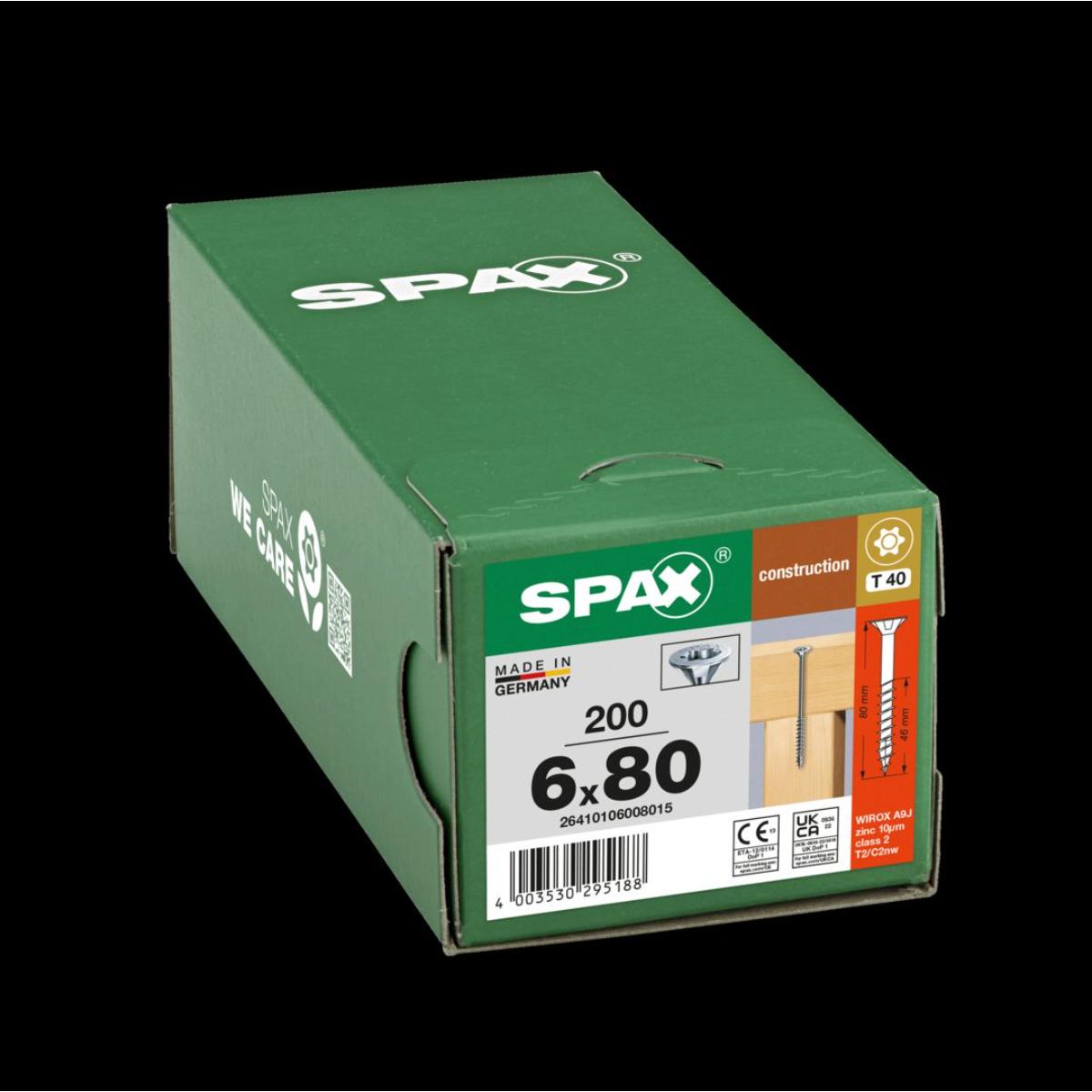 SPAX SENKMULTIKOPF T-STAR PLUS T40 TEILGEWINDE WIROX 200 Stück