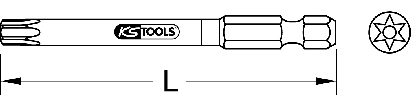 KS Tools 1/4" TORSIONpower Bit Torx