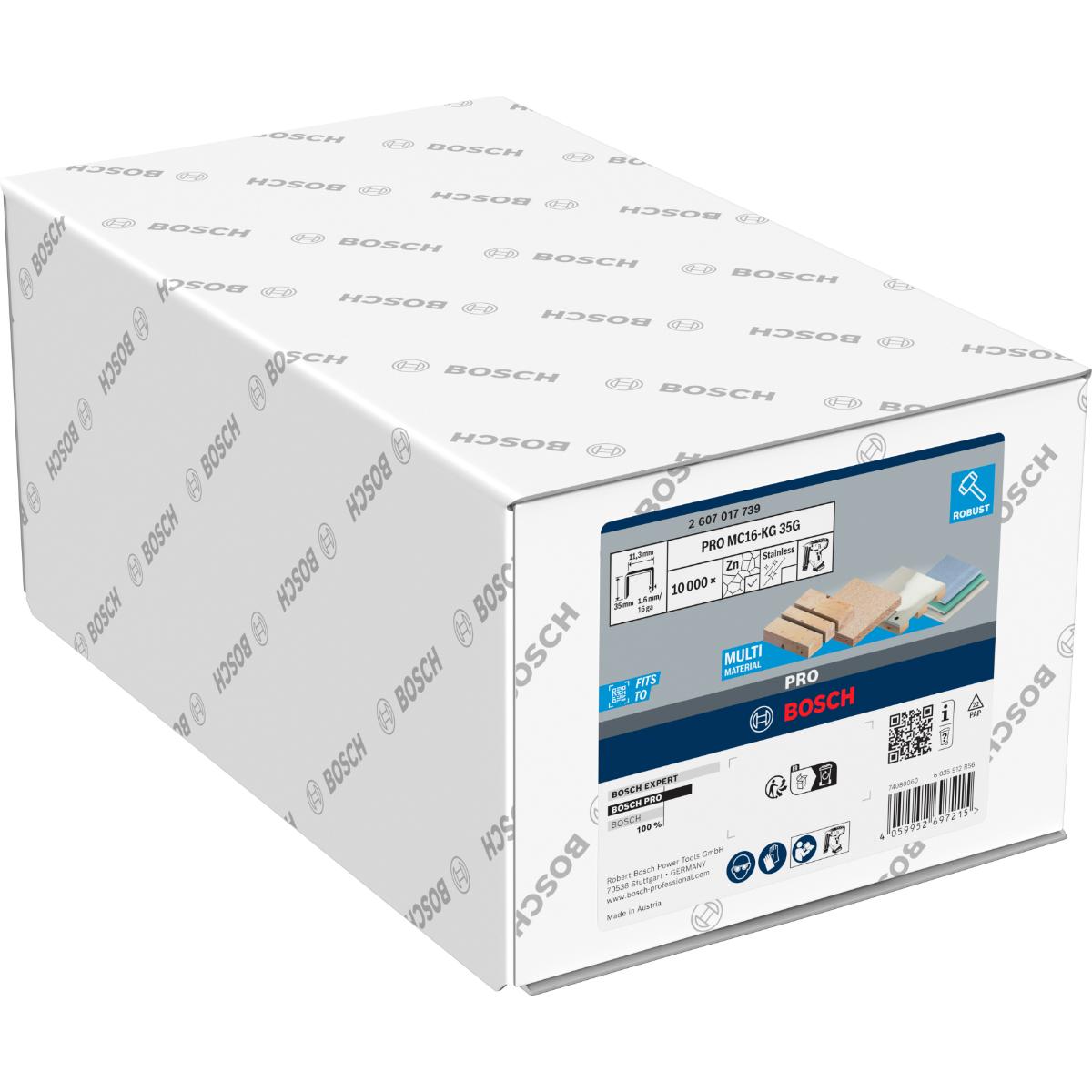 Bosch PRO MC16-KG 35G Kronenklammer mit mittlerem Rücken, 1,6/16 g, 35 mm, 10000-Stück