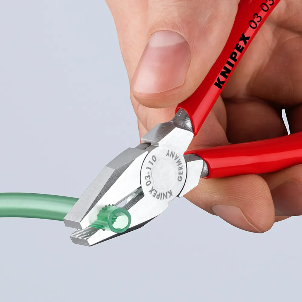 KNIPEX Mini-Kombizange mit Kunststoff überzogen verchromt 110 mm