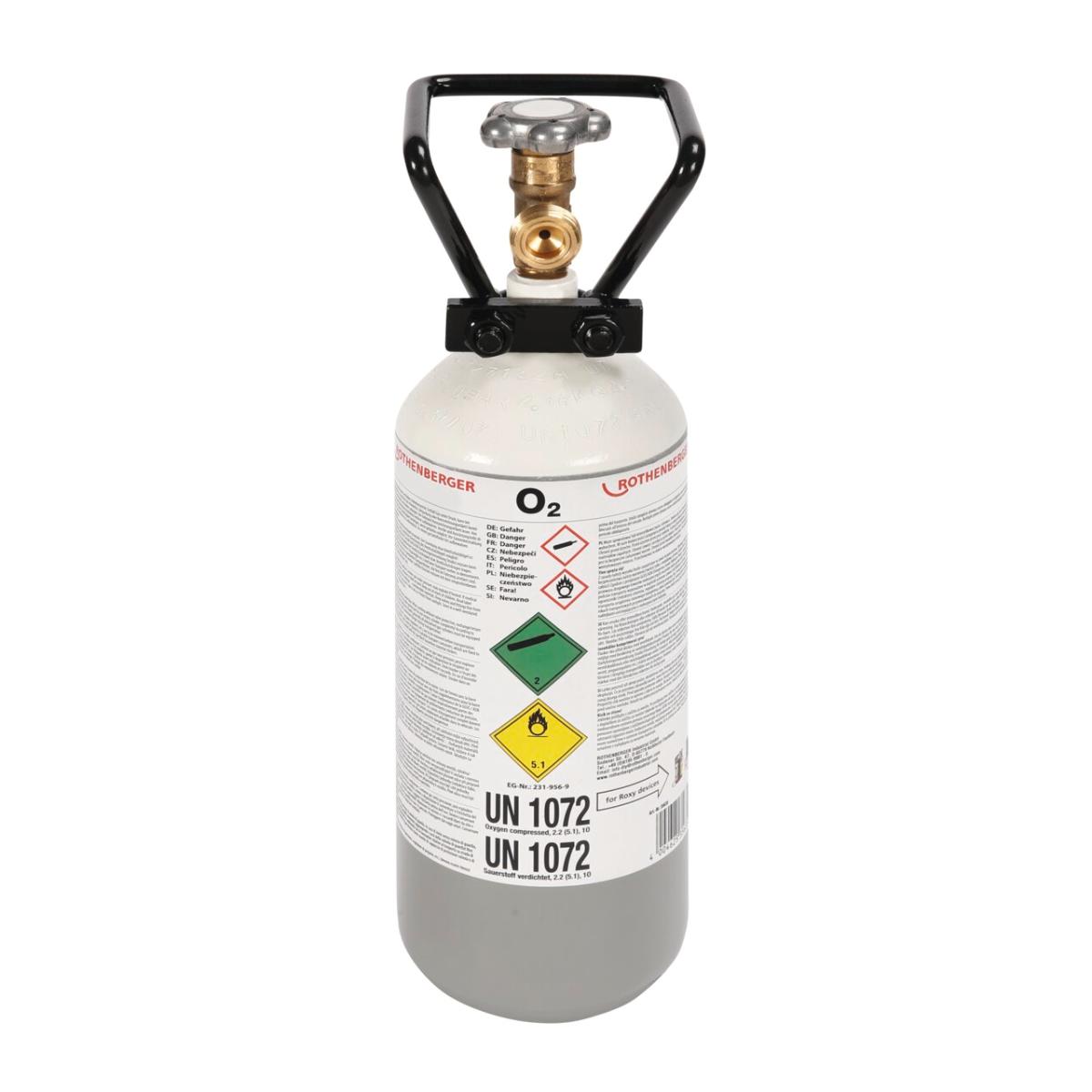 35635ro Rothenberger Sauerstoff - Stahlflasche, 2,0l gefüllt