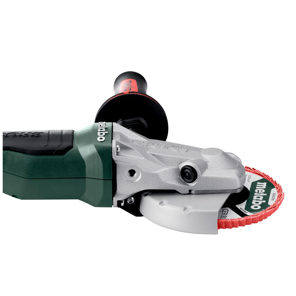 Metabo Akku-Flachkopf-Winkelschleifer WVBF 18 LT BL 11-125 Quick, metaBOX 165 L