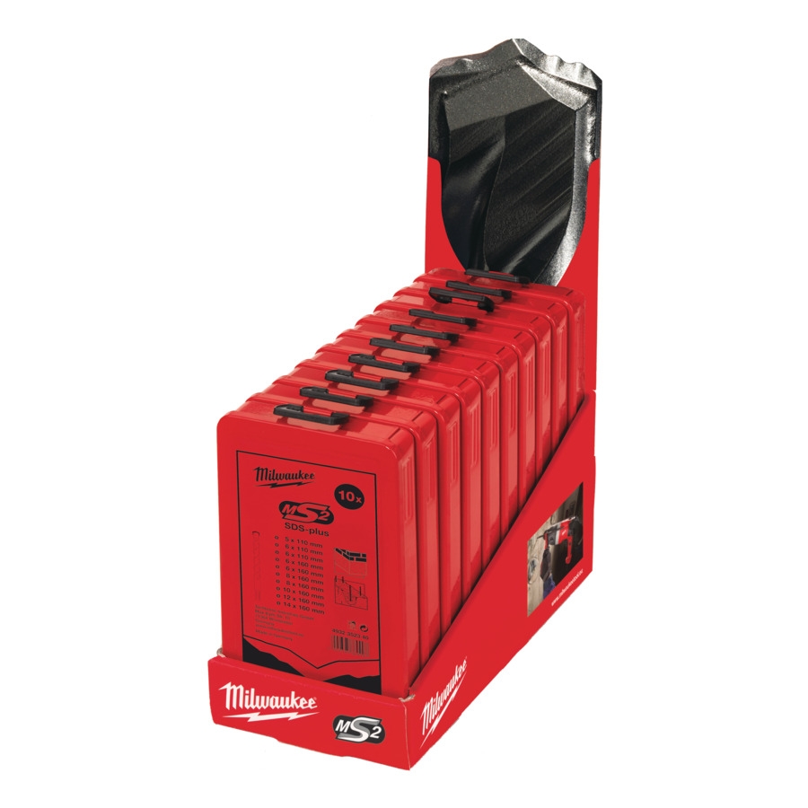 Milwaukee - DISPLAY HAMMERB.SDS+ (10X10TLG.) MS2 SNP - 4932352342