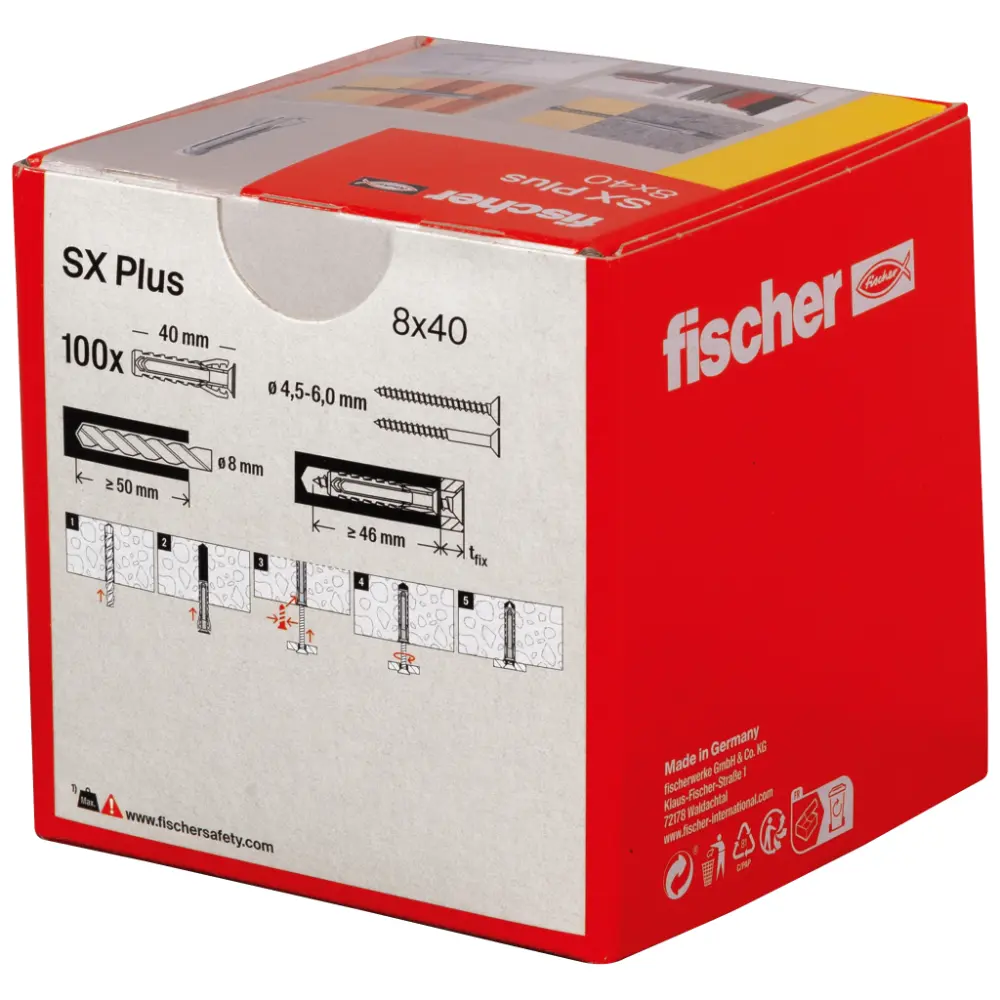 Fischer Spreizdübel SX Plus 8x40
