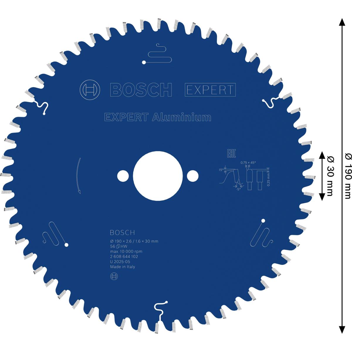 Bosch Kreissägeblatt Expert for Aluminium ø 190 mm
