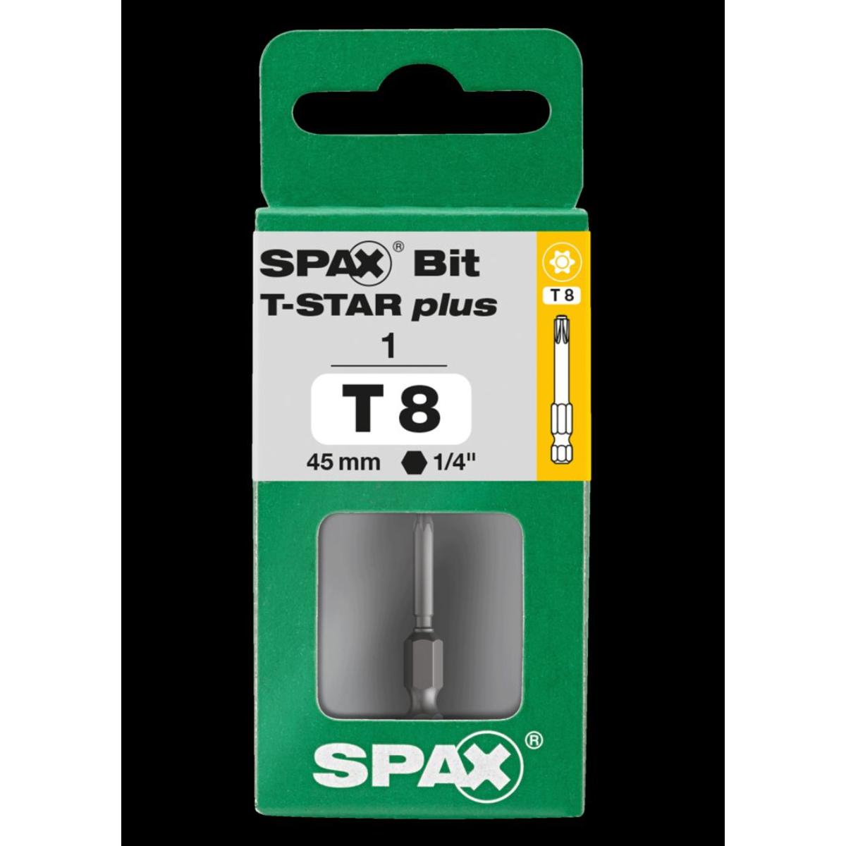 SPAX BIT T-STAR PLUS T8 45mm S 1 ST