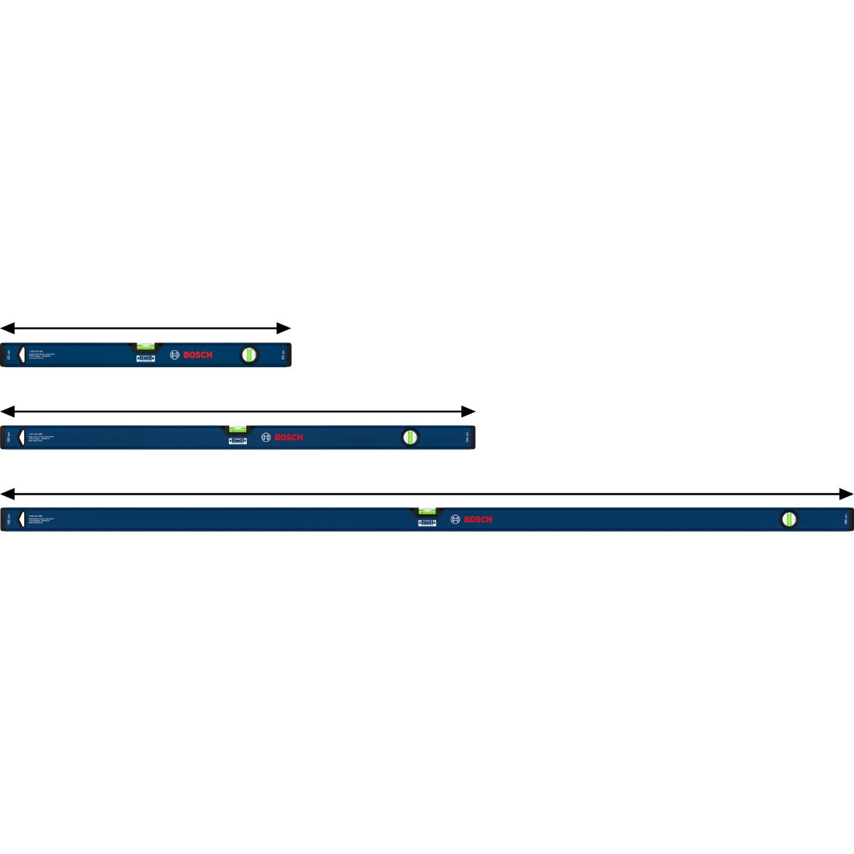 Bosch Kastenwasserwaagen, 60/100/180 cm, 3-teilges Set
