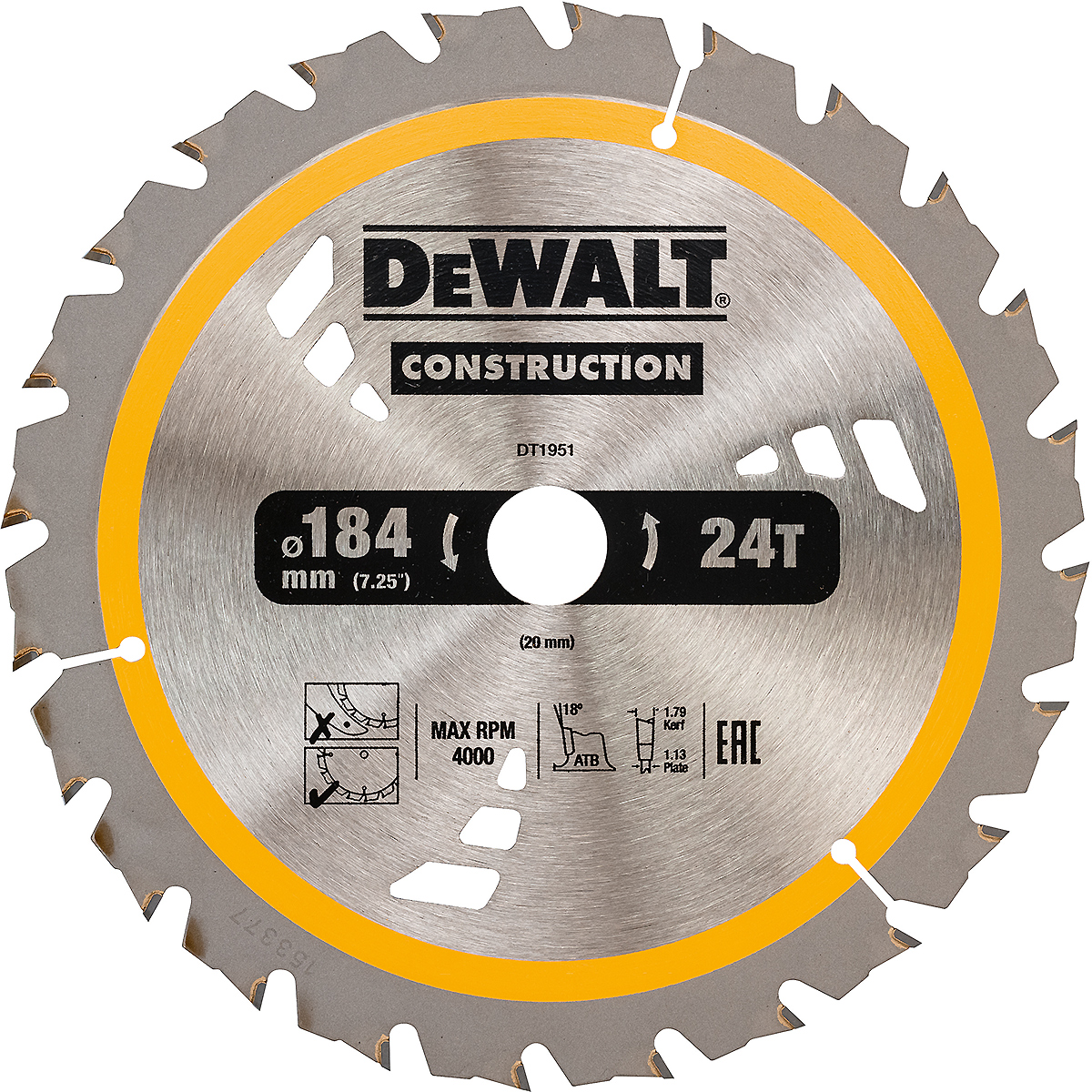 DEWALT XR EXTREME Kreissägeblatt Akku