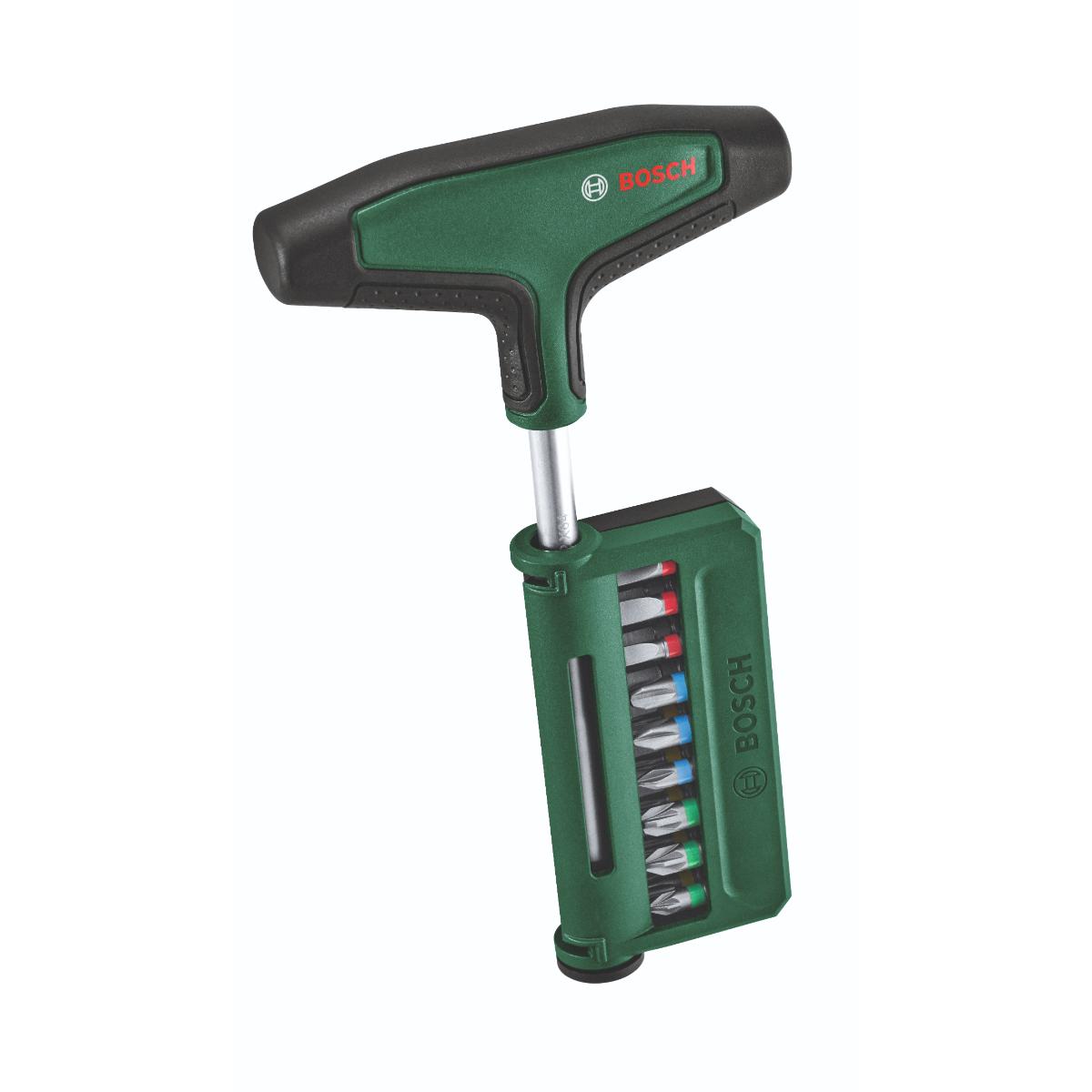 Bosch Bit-Schraubendreher mit T-Griff, 19-teiliges Set