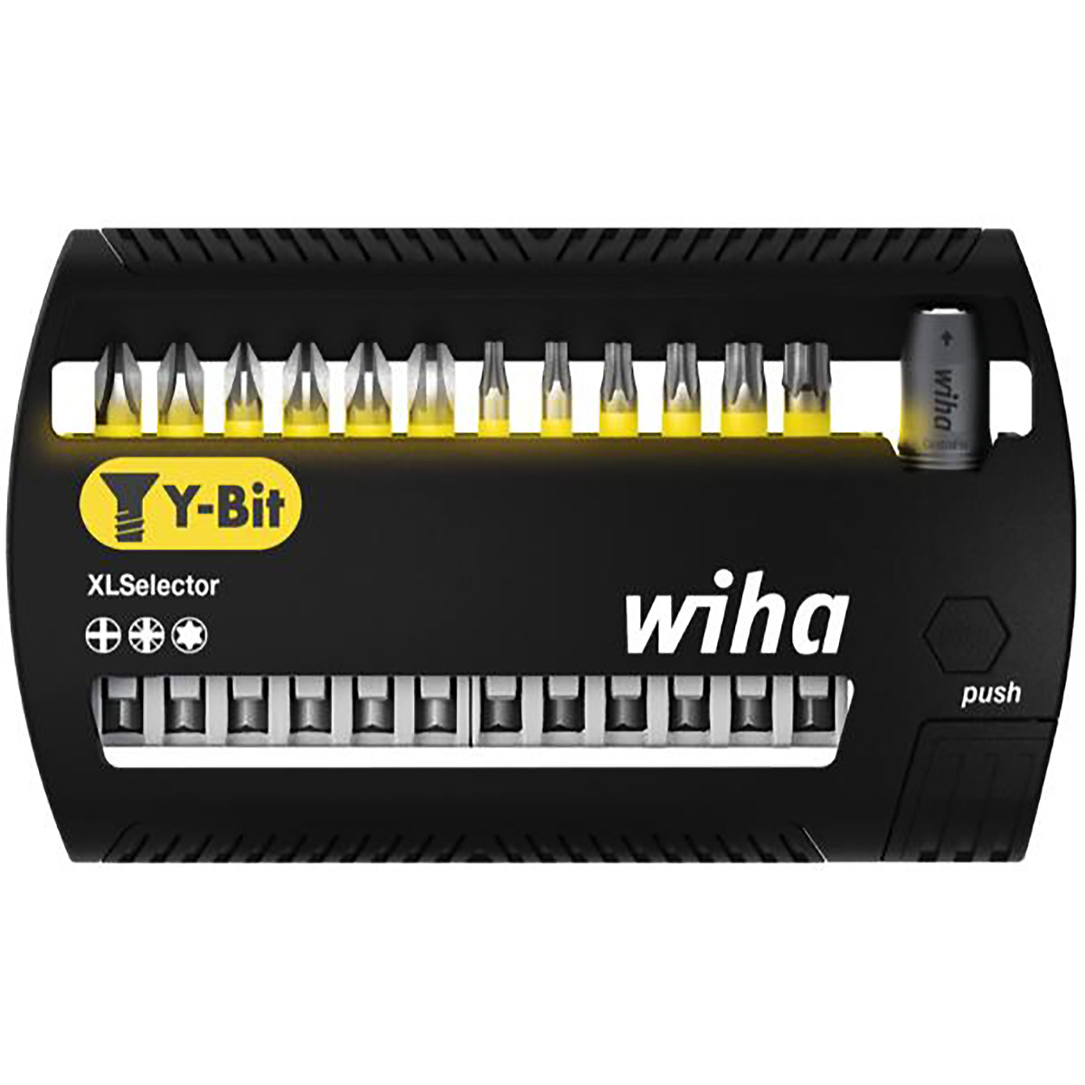 Wiha Bit Set XLSelector Y-Bit 50 mm Phillips, Pozidriv, TORX 13-teilges Set 1/4 zoll E6,3 - 6 Stück