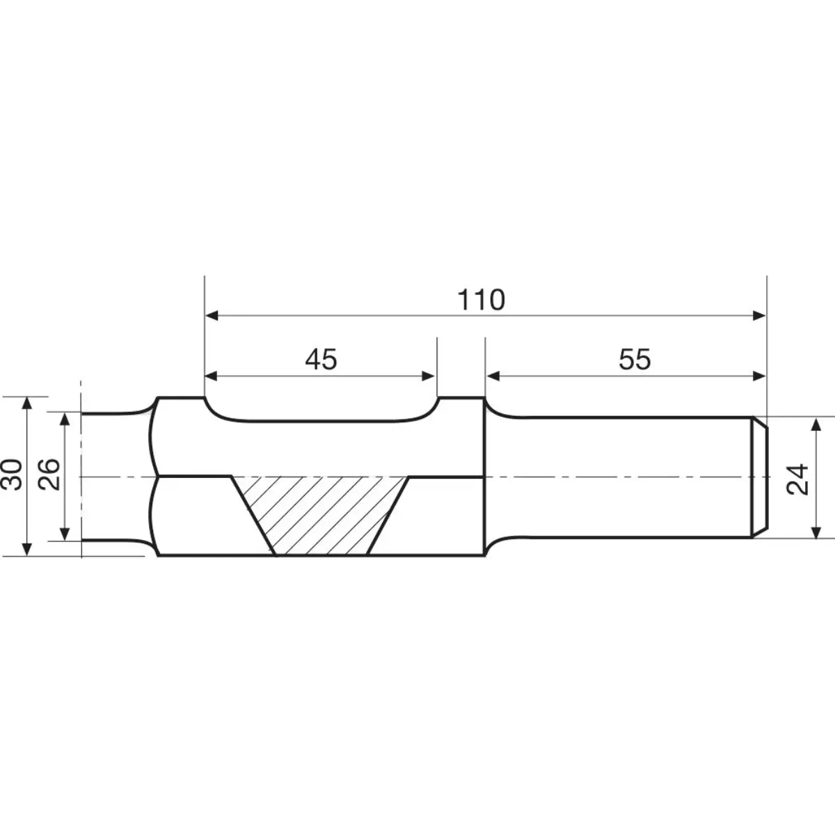 Rennsteig Spitzmeißel für Elektrohämmer 24 x 55 mm, 400