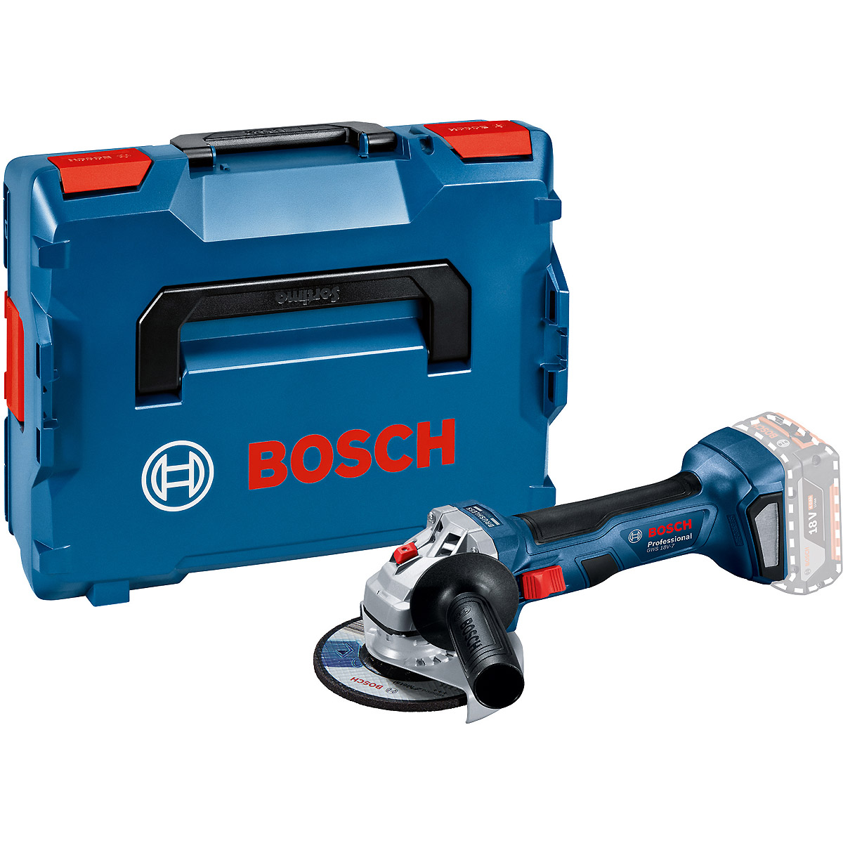 Bosch Akku-Winkelschleifer GWS 18V-7 in L-BOXX