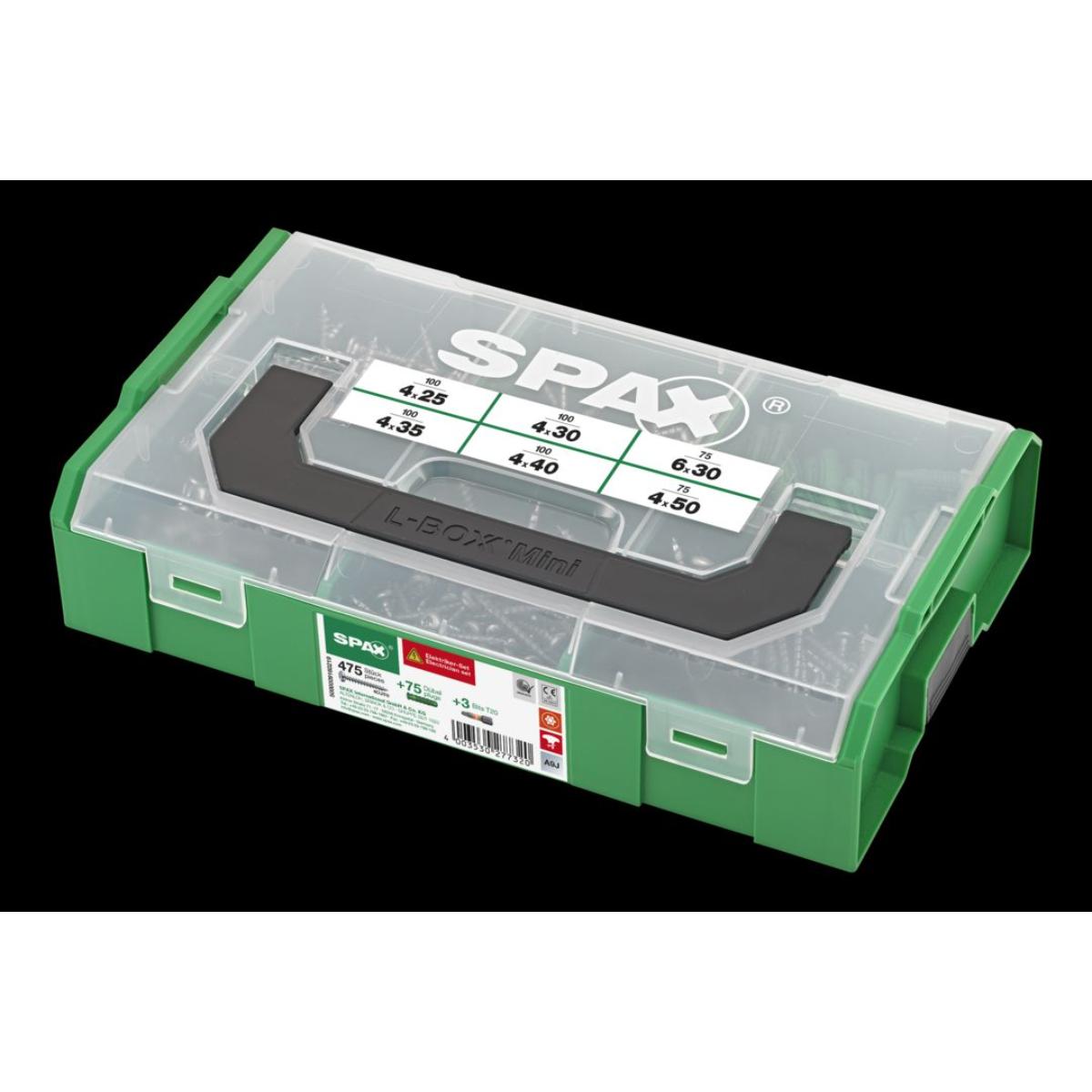SPAX ELEKTRIKER MONTAGEKOFFER L-BOXX KUNSTSTOFF T-STAR PLUS KLEIN