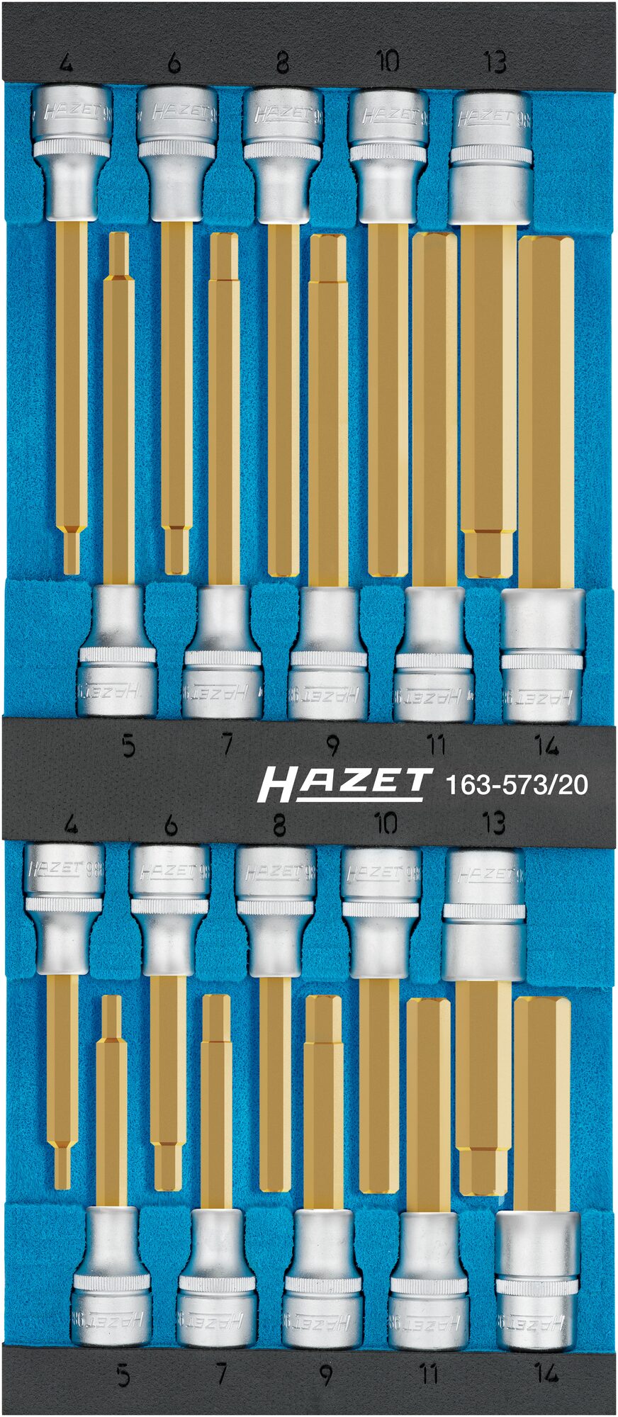 Jeu de douilles à cliquet pour tournevis HAZET - 20 pièces