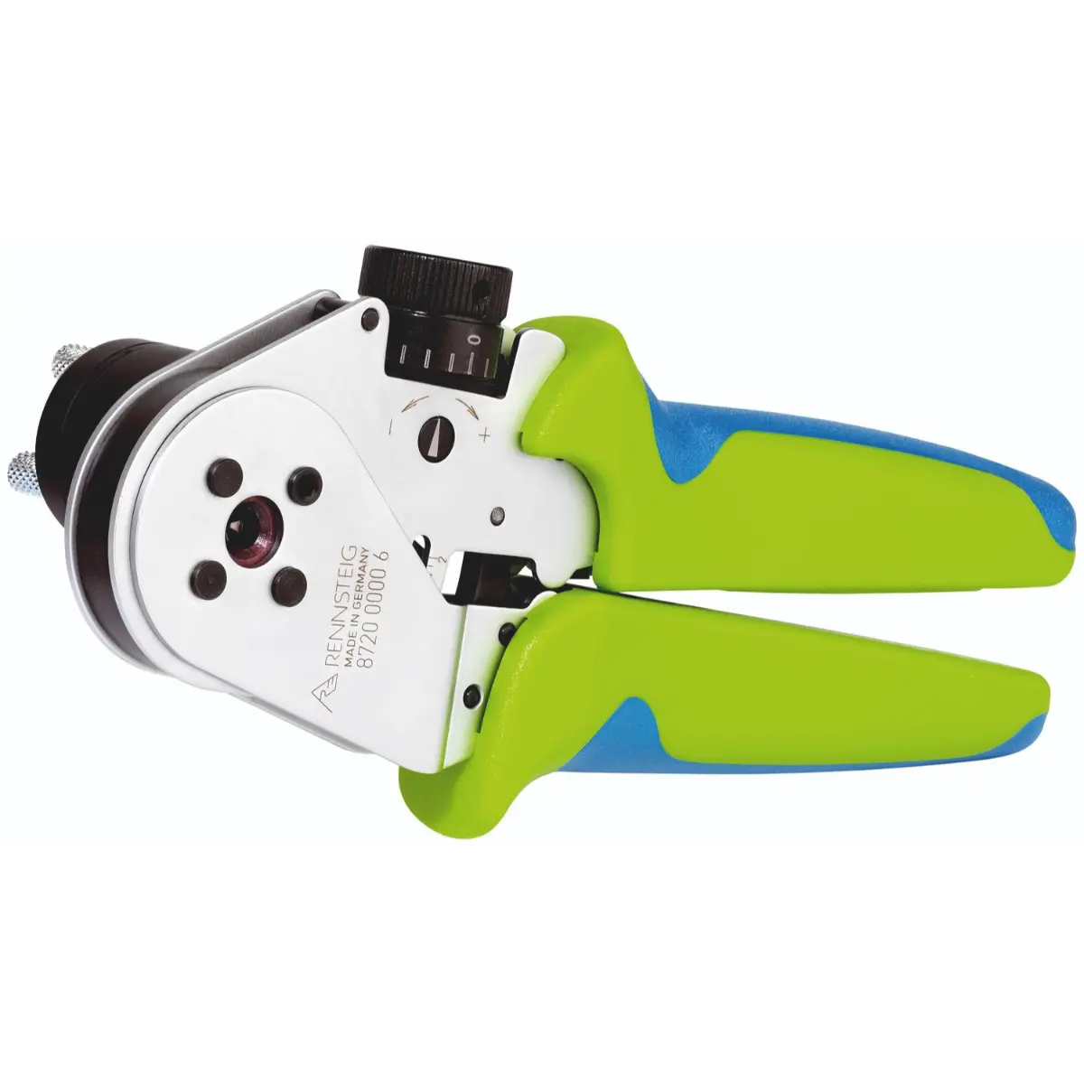 Rennsteig Vierdorncrimpzange PEW 8.72 für POF Ø 2,2 mm, Kontaktaufnahme für Harting-Kontakte z.B. Han D, Han E