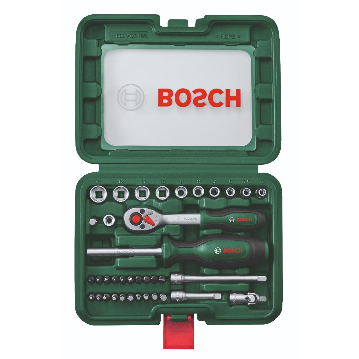 Bosch Handwerkzeuge 1/4"-Ratschen-Set 37-teilig