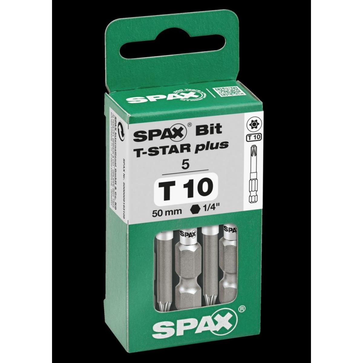 SPAX Bit T-Star Plus T10 50mm, 5 Stück