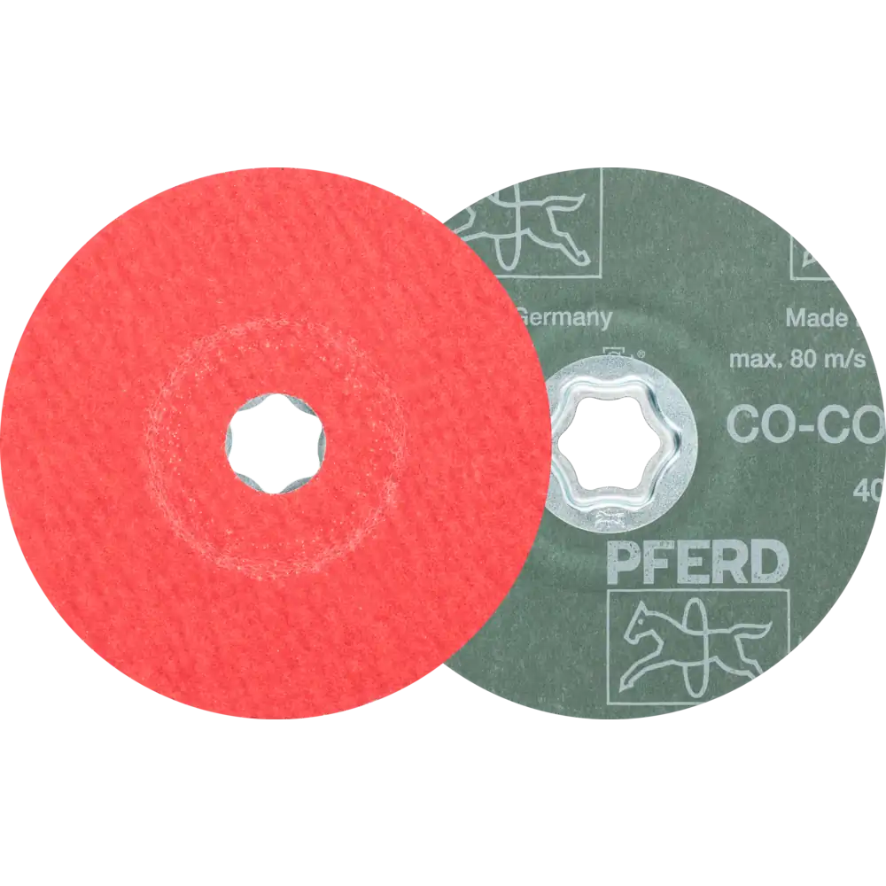 PFERD TOOLS COMBICLICK Keramikkorn Fiberscheibe für Edelstahl
