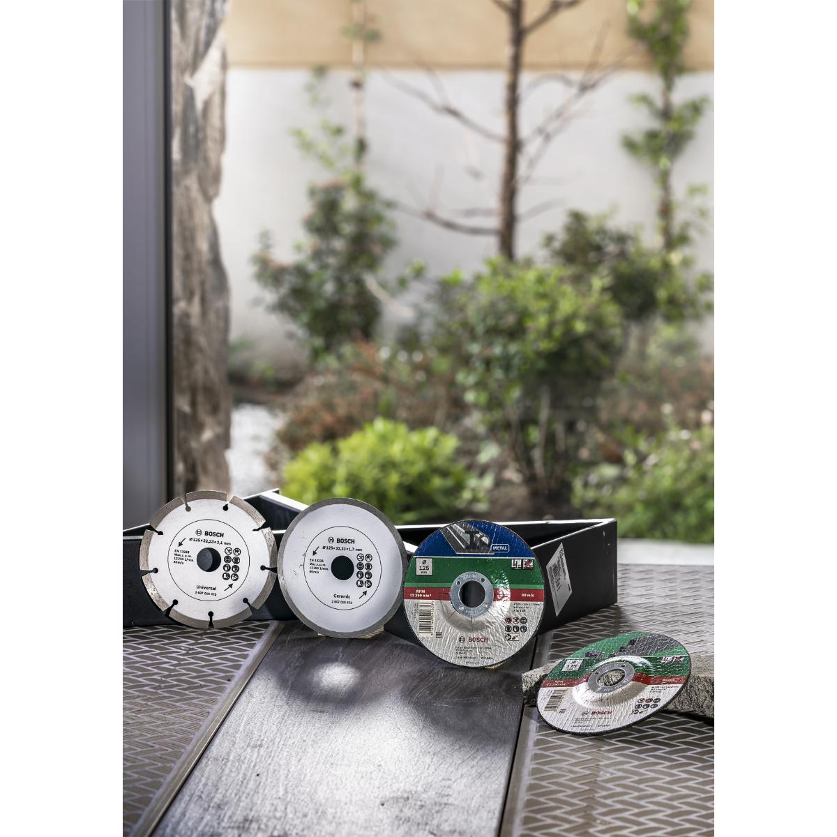 Bosch Trennscheiben-Set gekröpft für Stein D= 115 mm, 5-tlg.