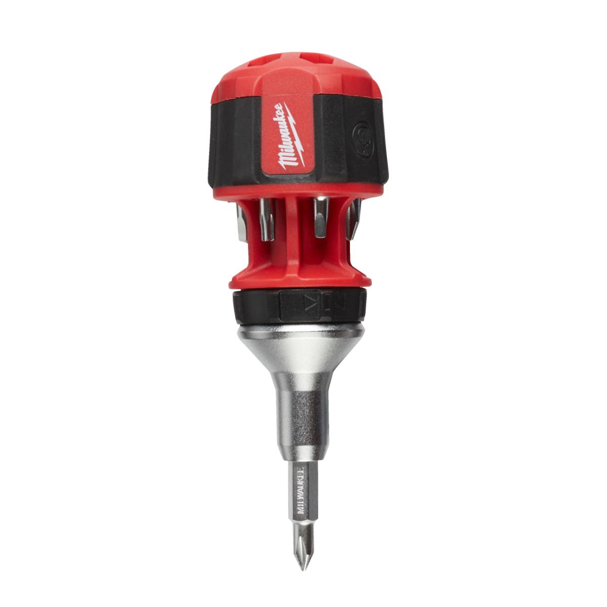 Milwaukee - 8-in-1 Multi-Bit Schraubendreher Stubby mit Ratschenfunktion