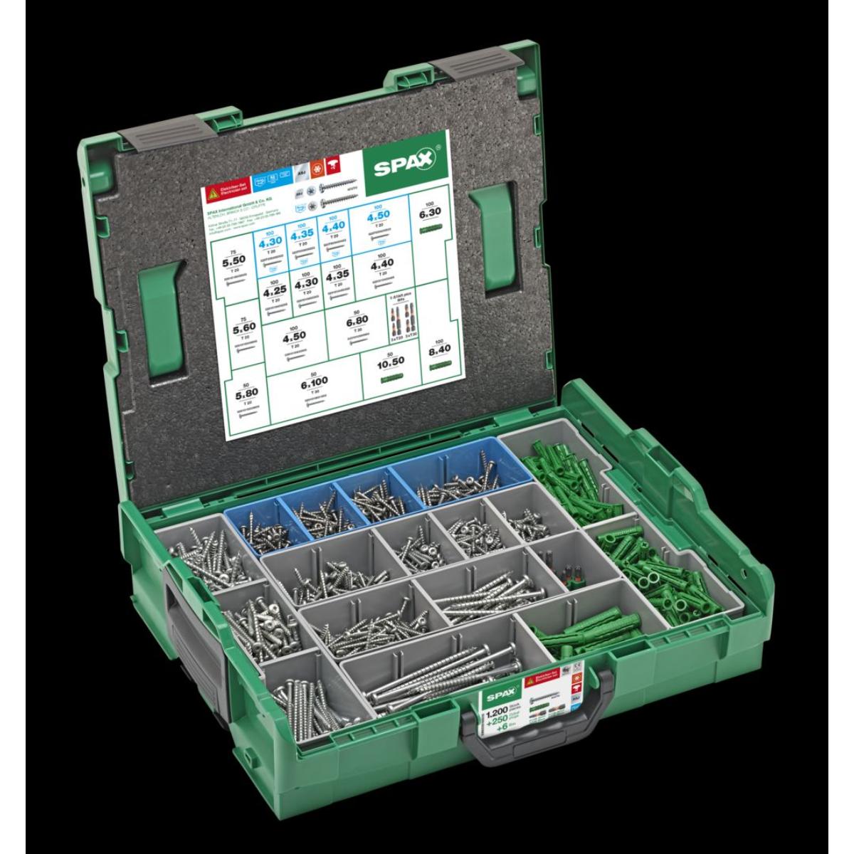 SPAX ELEKTRIKER MONTAGEKOFFER L-BOXX KUNSTSTOFF T-STAR PLUS GROSS