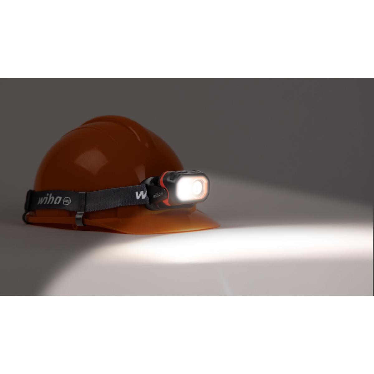 Wiha Stirnlampe 500 lm mit Bewegungssensor mit USB-C-Ladekabel