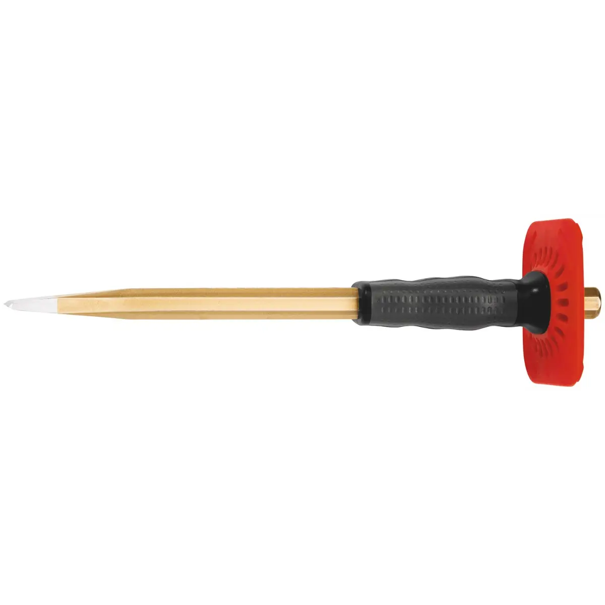 Rennsteig Maurermeißel mit Handschutz 23 x 300 mm, 8-kant 16 mm, lackiert