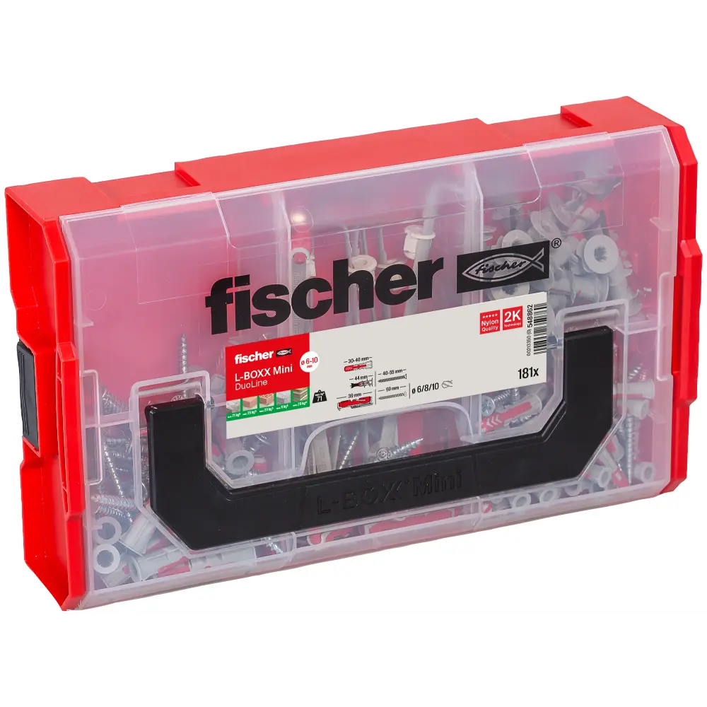 Fischer Dübelsortiment L-BOXX mini DuoLine + Schraube (181 Teile)