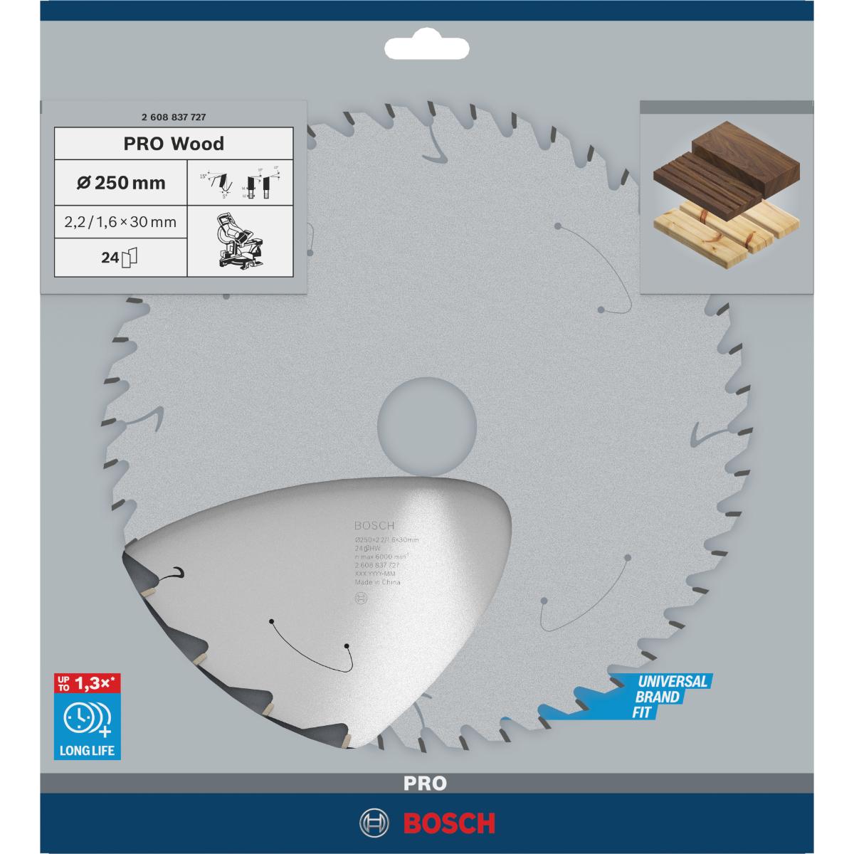 Bosch PRO Akku-Kreissägeblatt Standard for Wood B 190x20 T48
