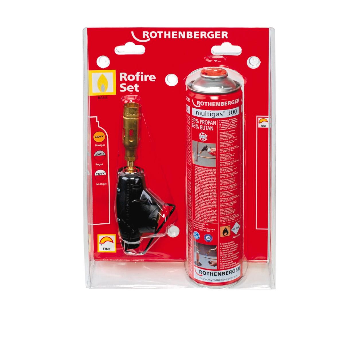 Rothenberger ROFIRE Set mit Multigas 300, 7/16 Zoll - EU