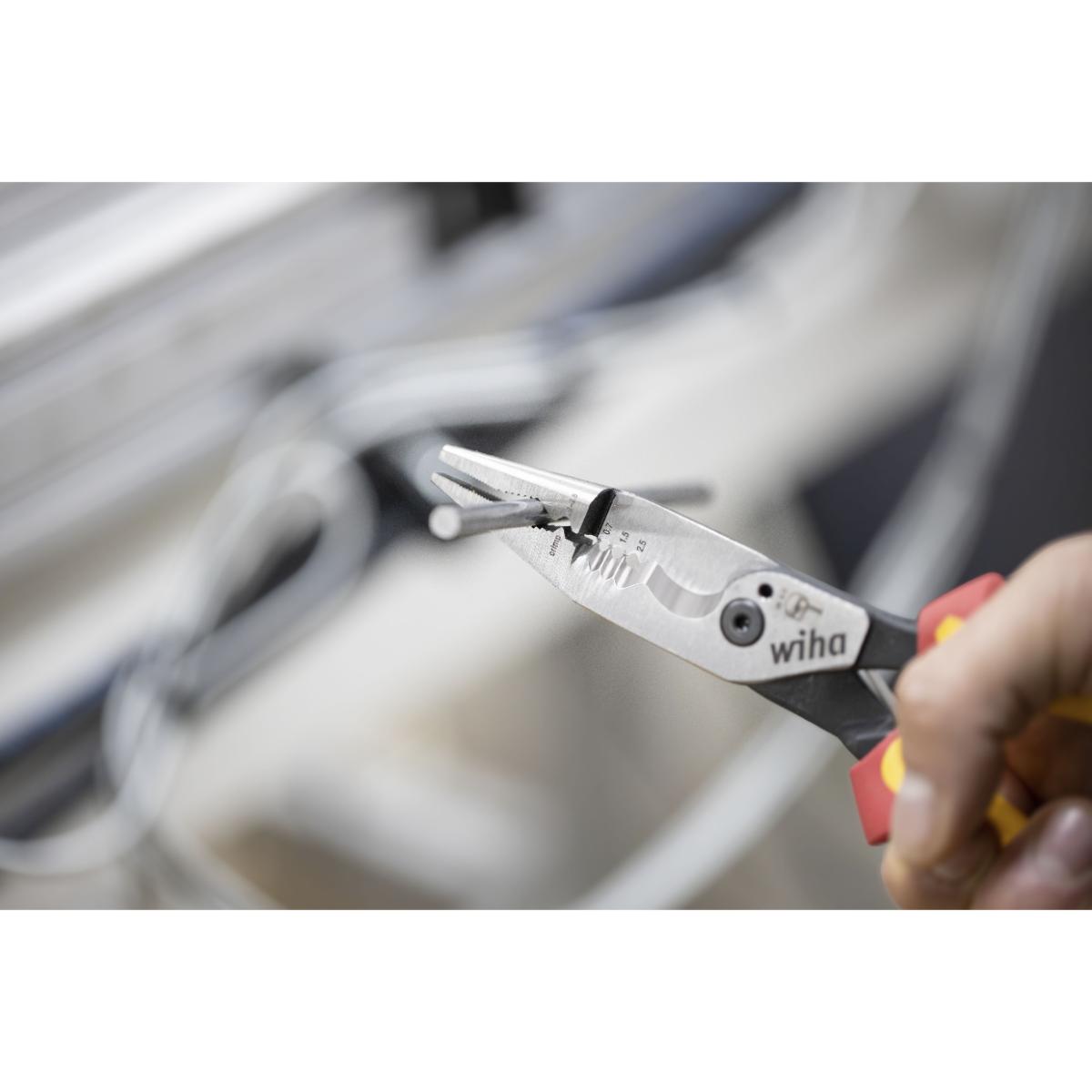Wiha Multifunktionszange 8in1 Industrial electric mit ein- und ausschaltbarer Öffnungsfeder
