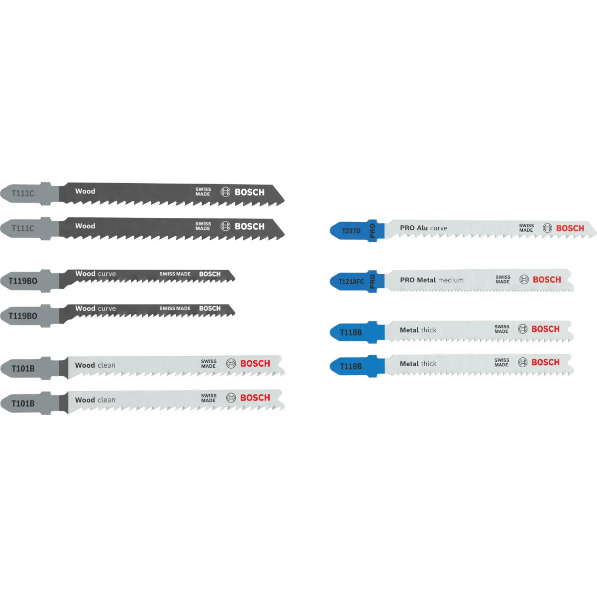 Bosch Stichsägeblatt Set Wood and Metal Advanced, 10-tlg.