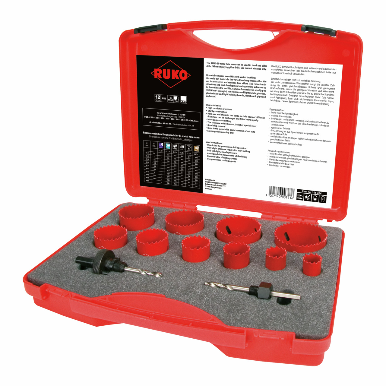 RUKO Bimetall-Lochsägen-Satz HSS