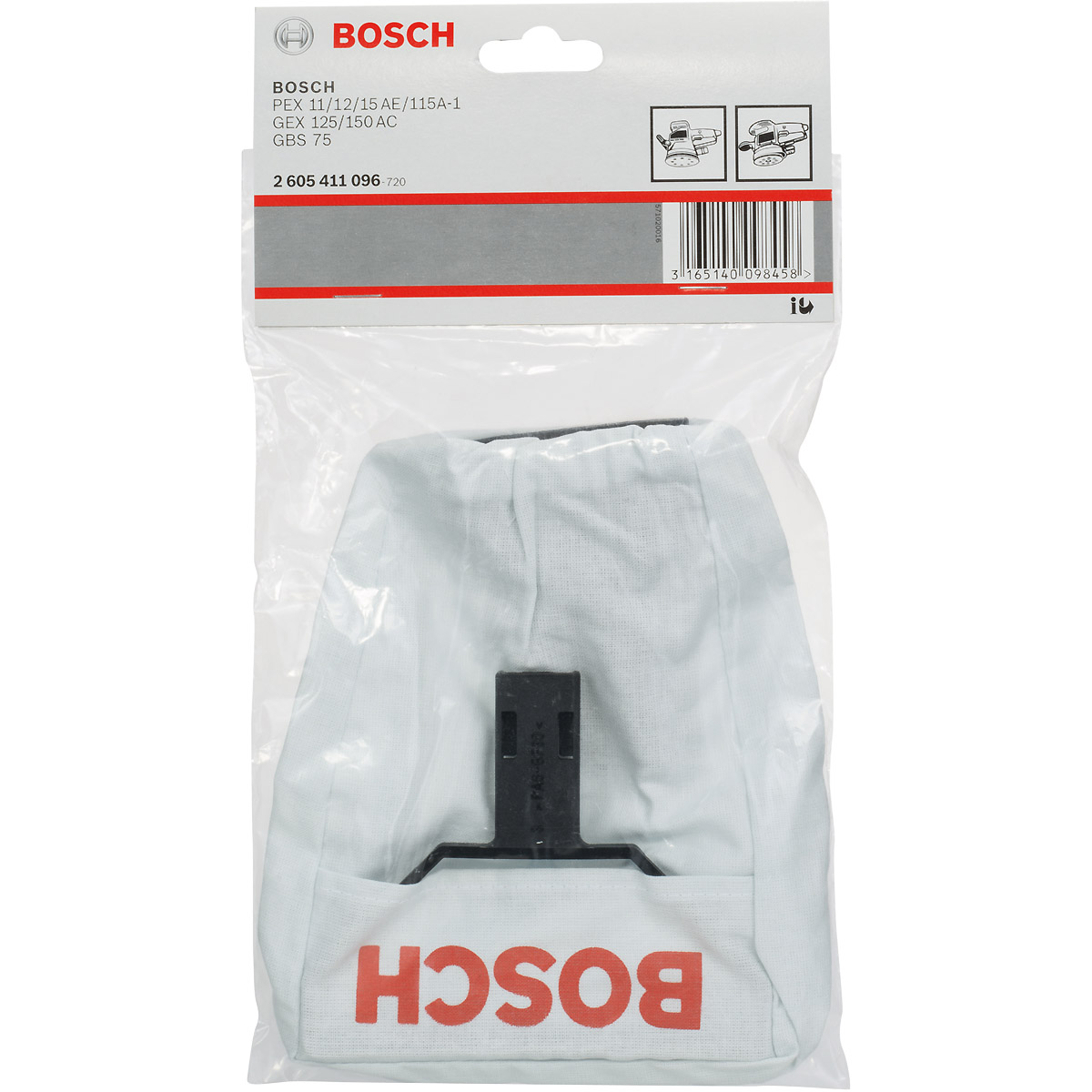 Bosch Staubbeutel, passend zu PEX 11/12/15 AE/115 A-1, GEX 125/150 AC, GBS 75