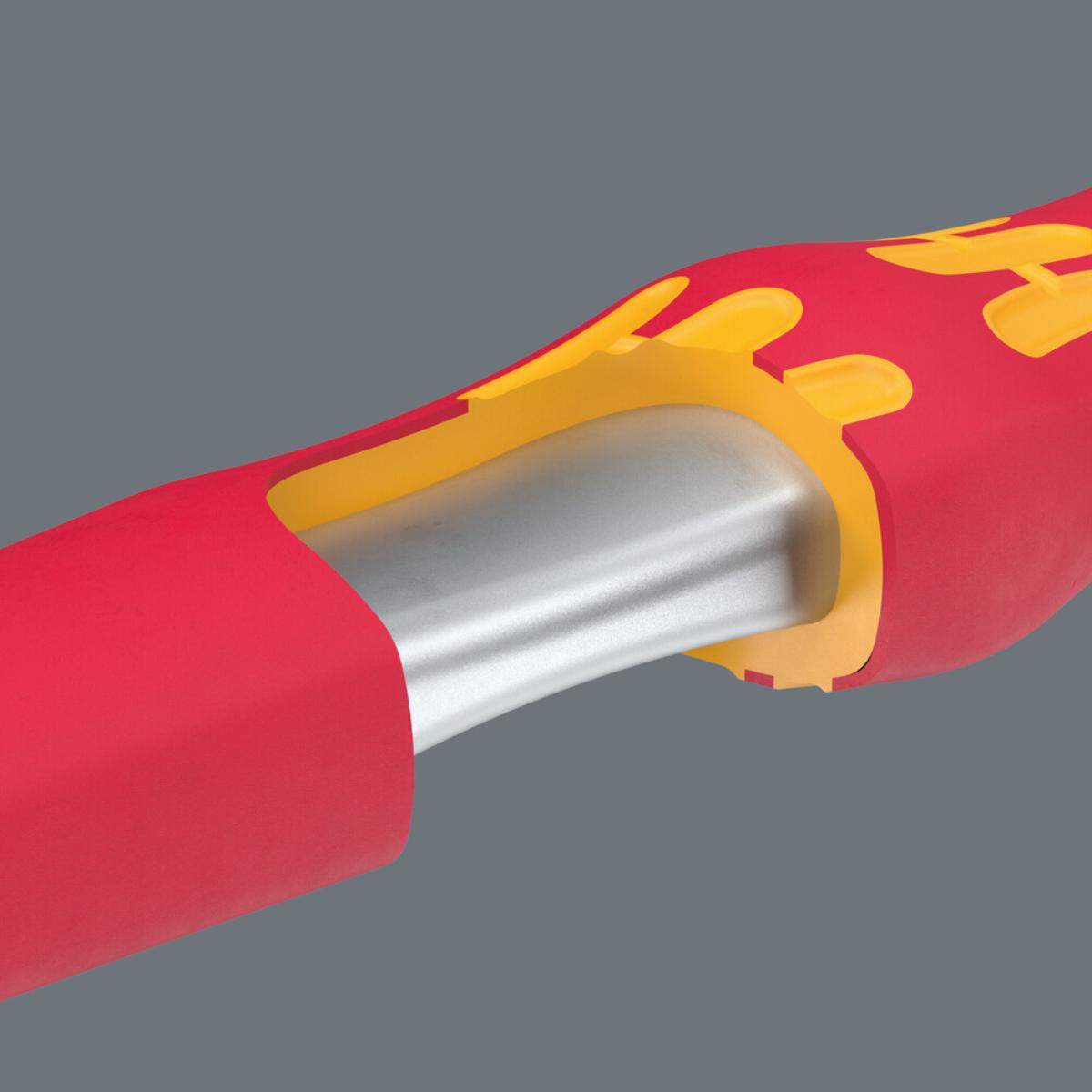 Wera 8100 SA VDE 1 Zyklop Knarrensatz, isoliert, Umschalthebel, 1/4"-Antrieb, metrisch, 22-teiliges Set