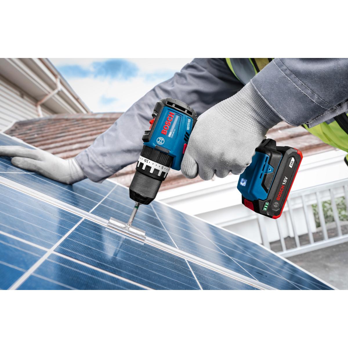 Bosch Akku-Schlagbohrschrauber GSB18V-52, 1x GBA 18V 2.0Ah, 1x GBA 18V 4.0Ah in L-BOXX