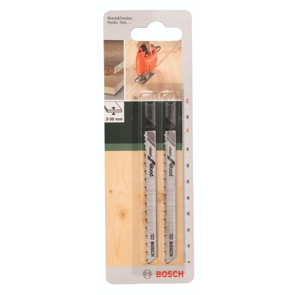 Bosch Stichsägeblatt HCS, U 101 B Clean for Wood