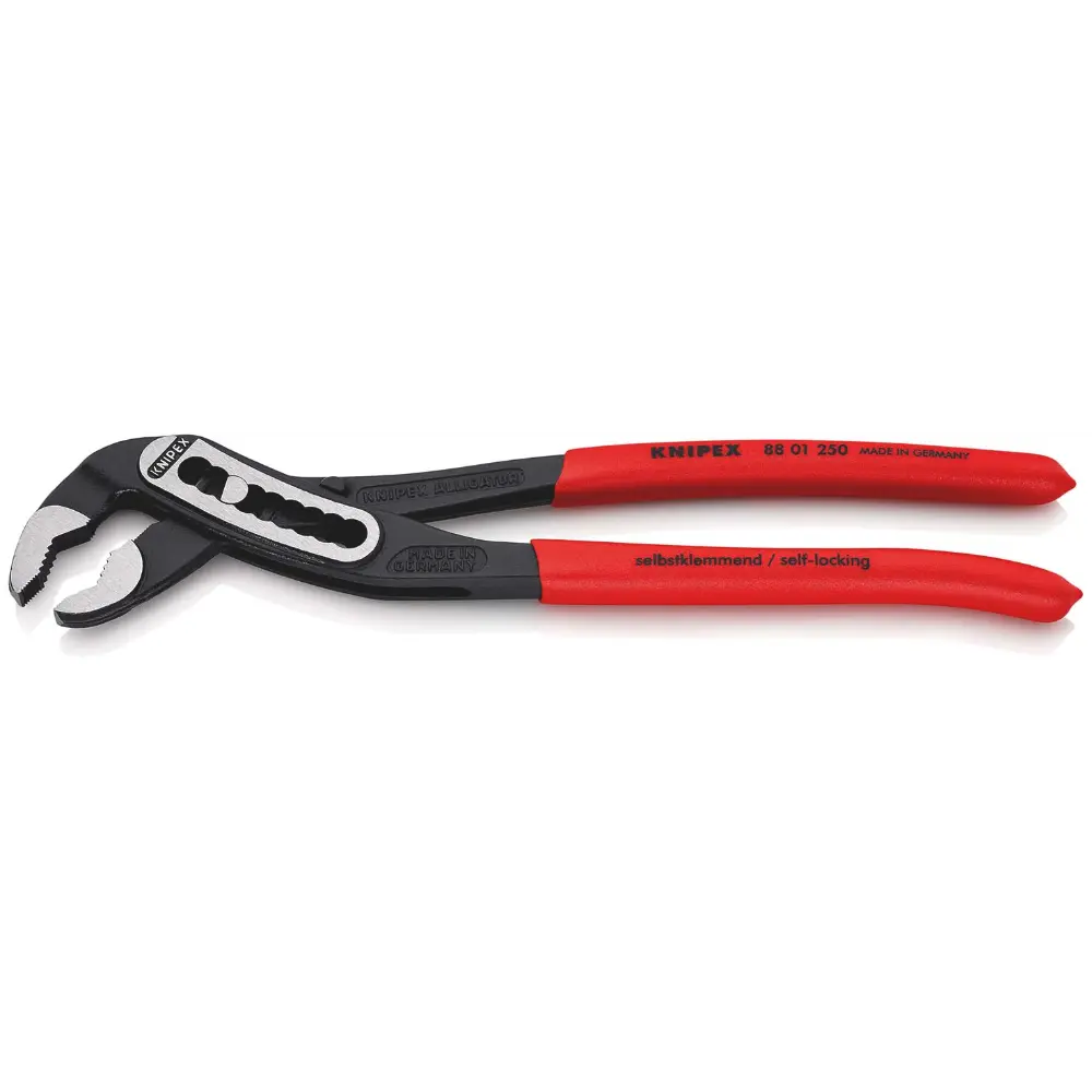 KNIPEX Alligator Wasserpumpenzange mit rutschhemmendem Kunststoff schwarz atramentiert 250 mm
