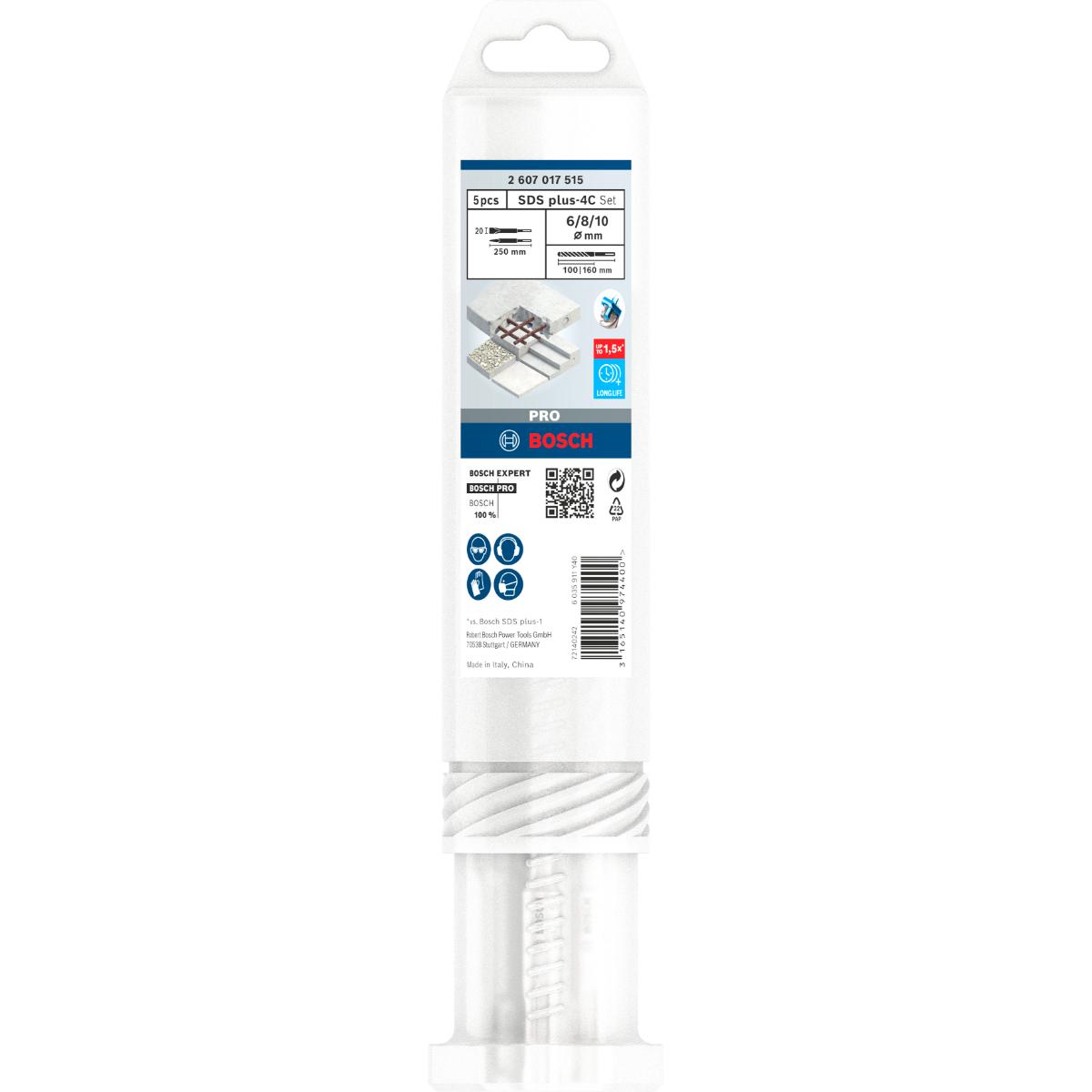 Bosch PRO SDS plus-4C Meißel- und Bohrersatz, 5-teiliges Set