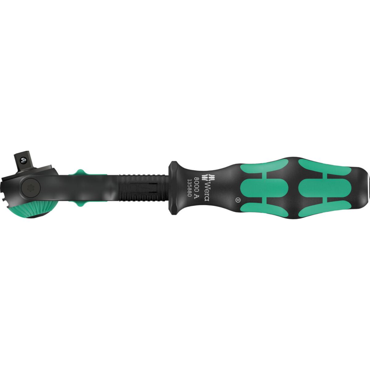 Wera 8000 A Black Edition Zyklop Speed-Knarre mit 1/4 zoll-Antrieb, 1/4 zoll x 152 mm
