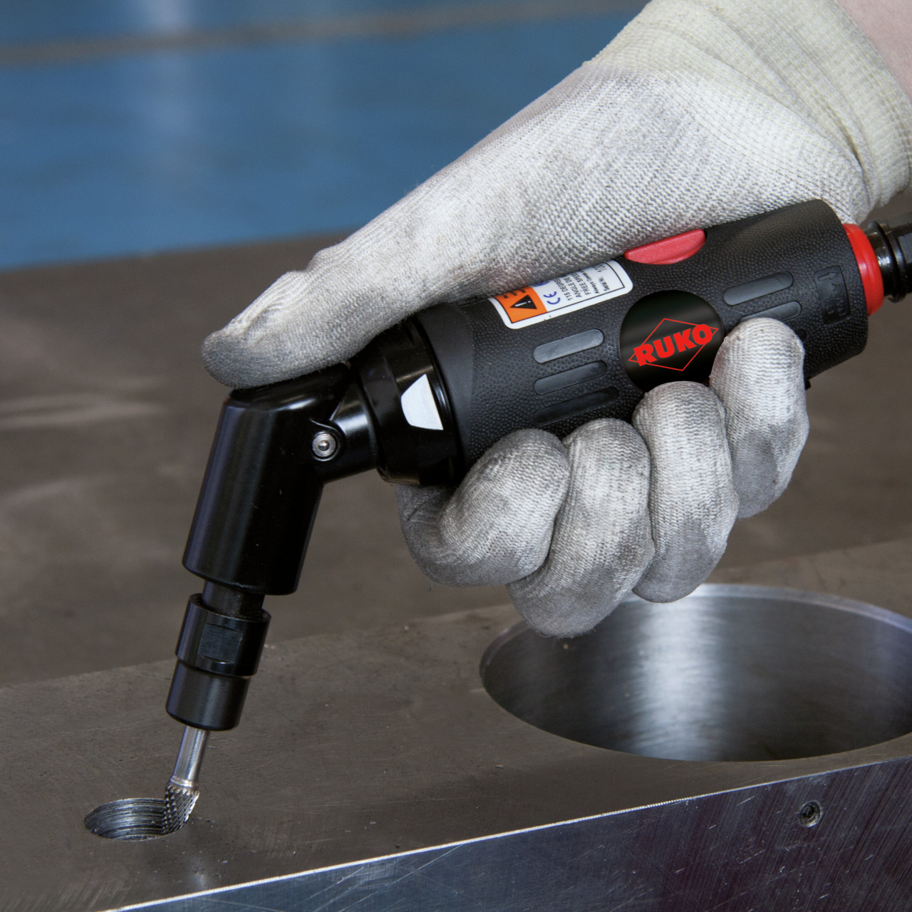 RUKO Druckluftschleifer (115° Winkelkopf)