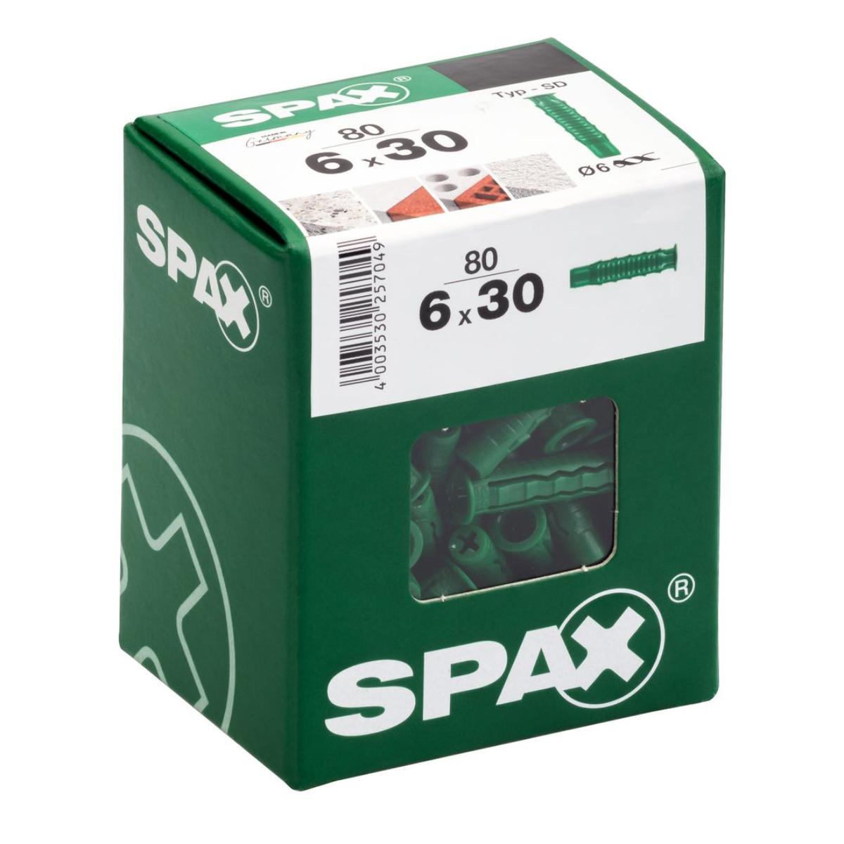 SPAX Duebel Typ-SD L 6 x 30 mm, 80 Stück